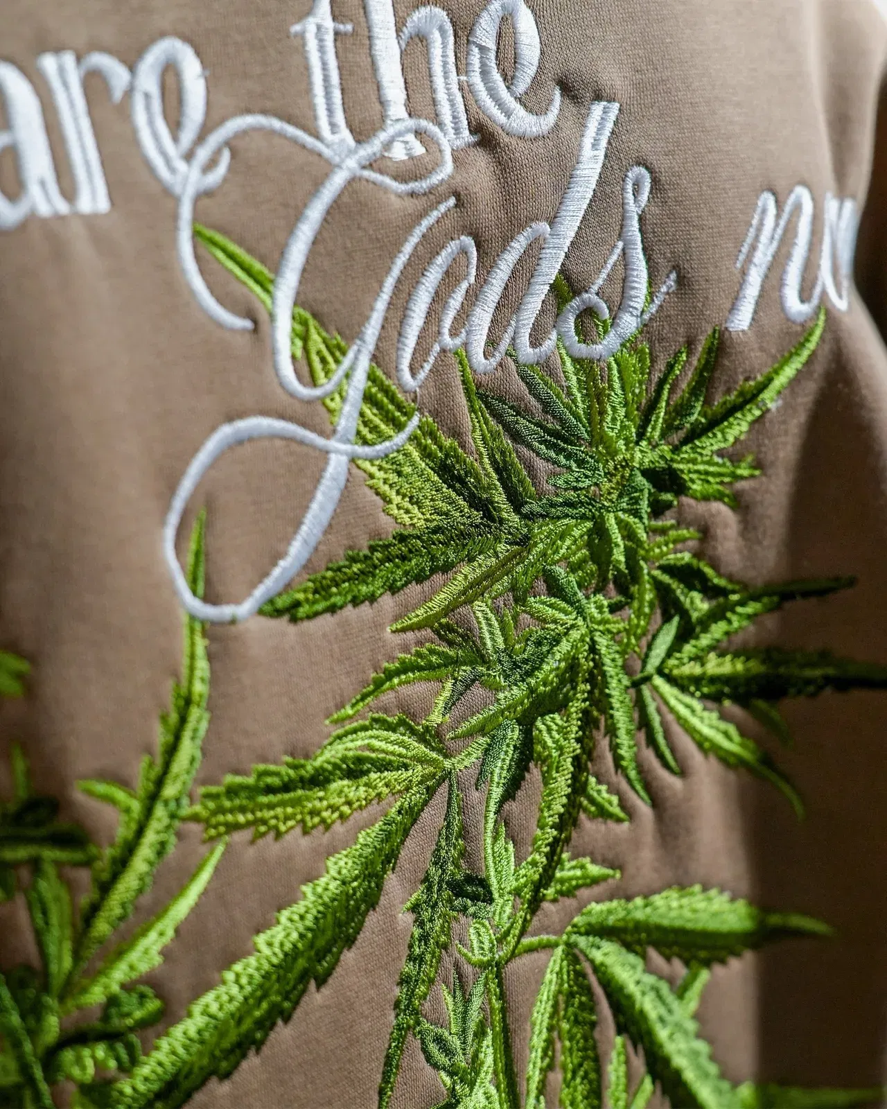 Diabolical - Khaki Embroidered Oversized Sweatshirt