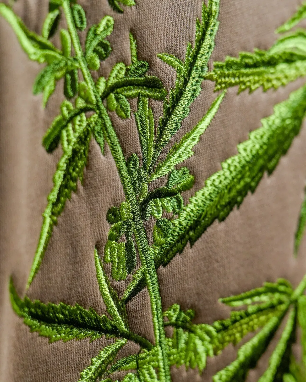 Diabolical - Khaki Embroidered Oversized Sweatshirt