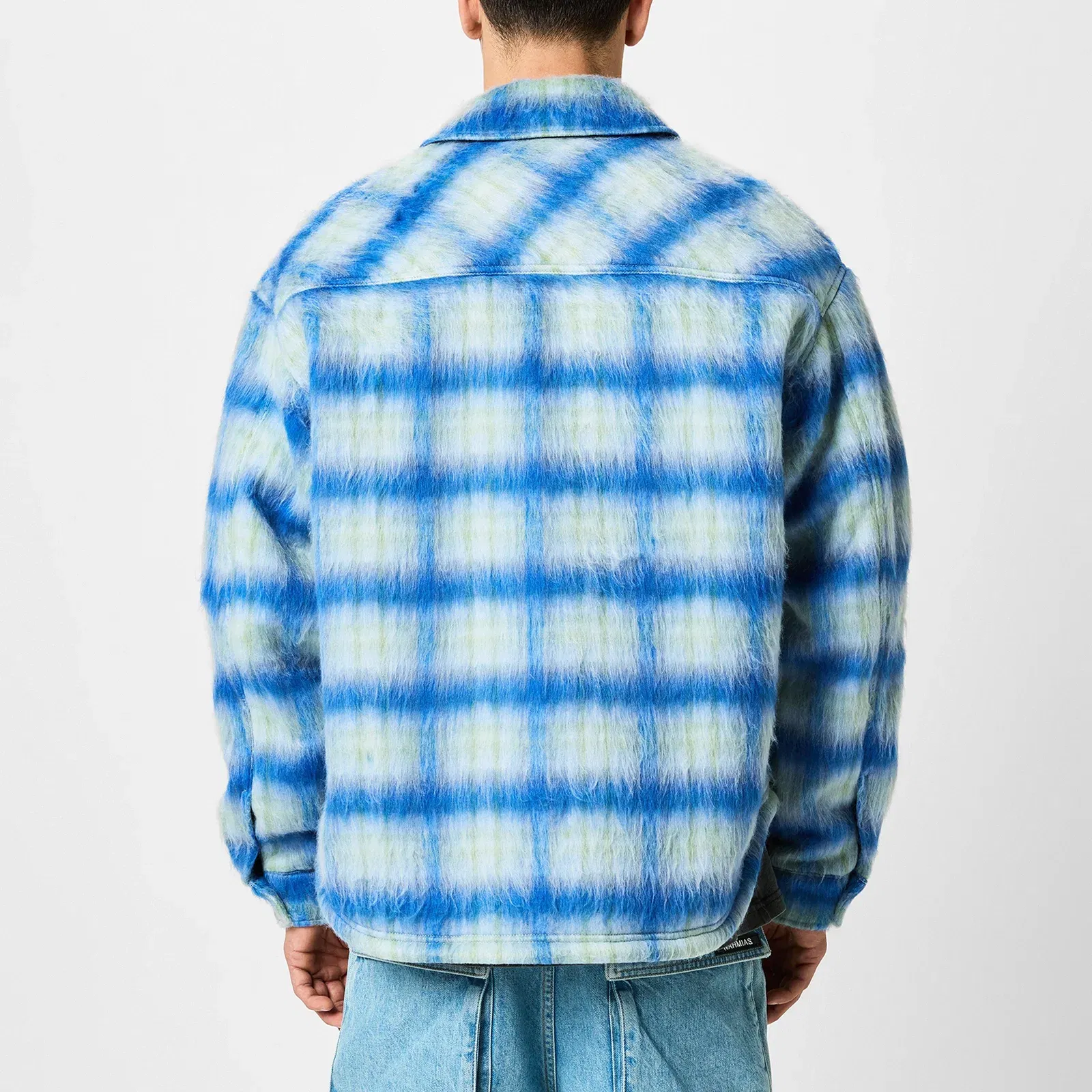 Rep Textured Cheque Pattern Long Sleeve Oversized Fit Overshirt