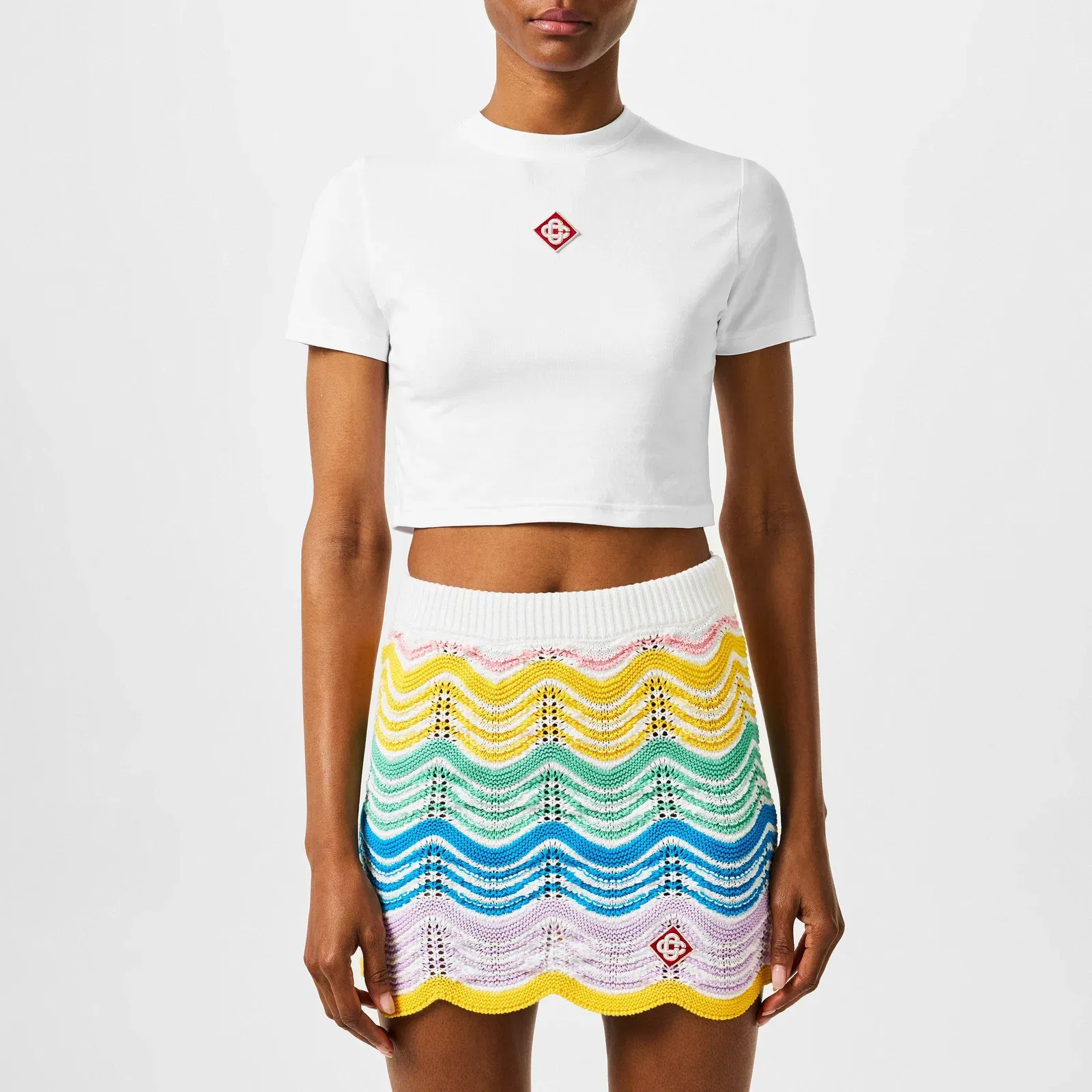 Logo Cotton Cropped Baby T-Shirt