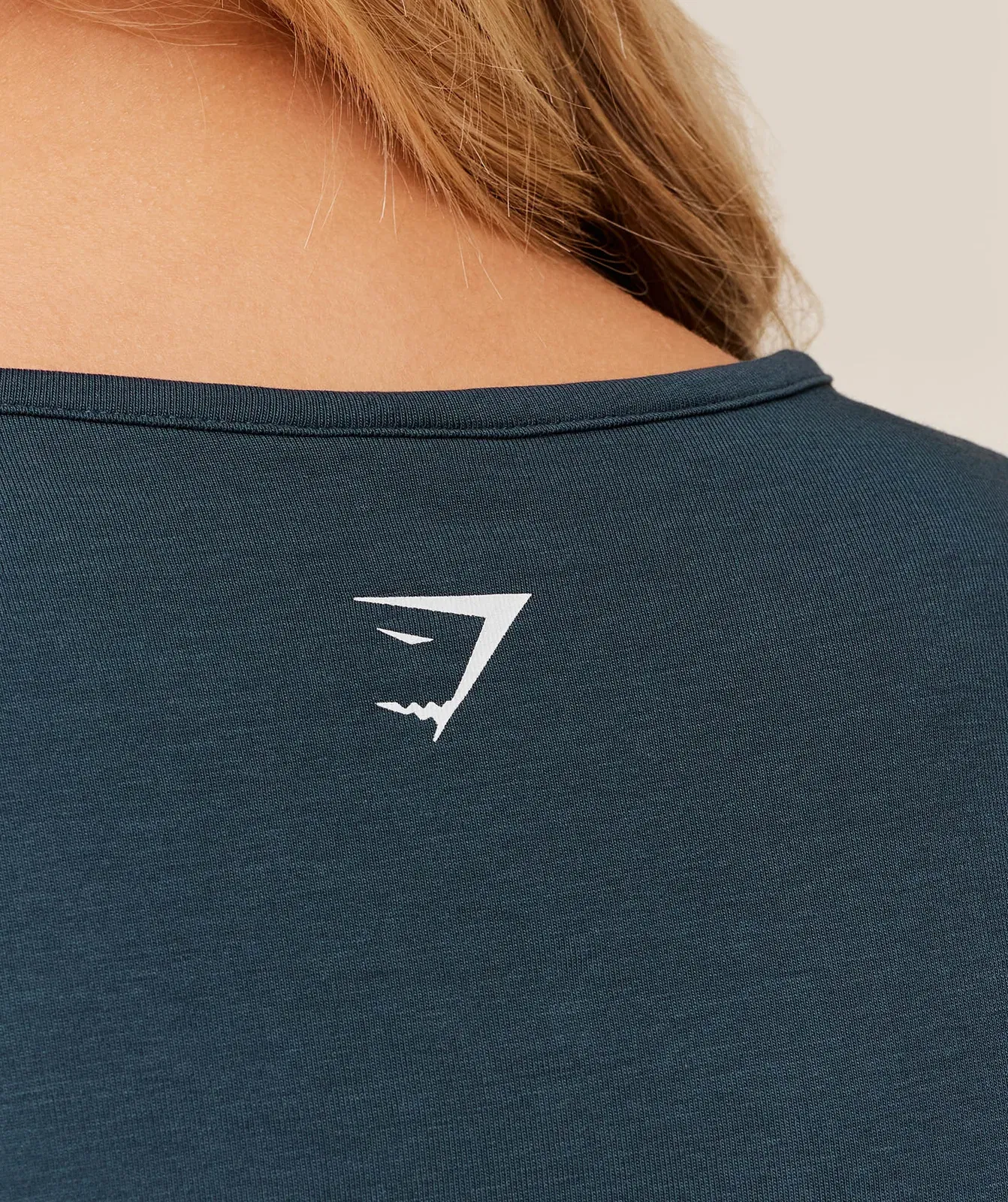 Gymshark Worn Crest Graphic Baby T-Shirt - GS Stealth Blue