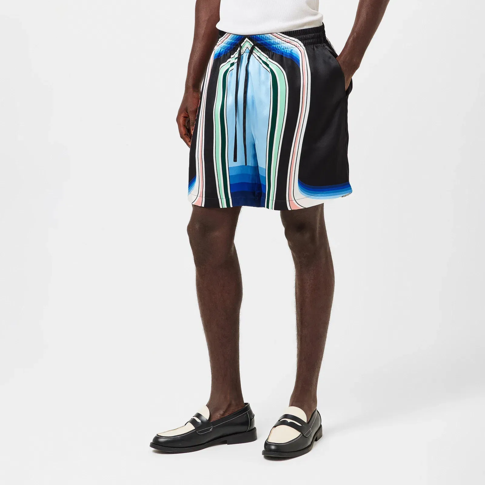 Pattern Woven Elasticated Tracksuit Shorts