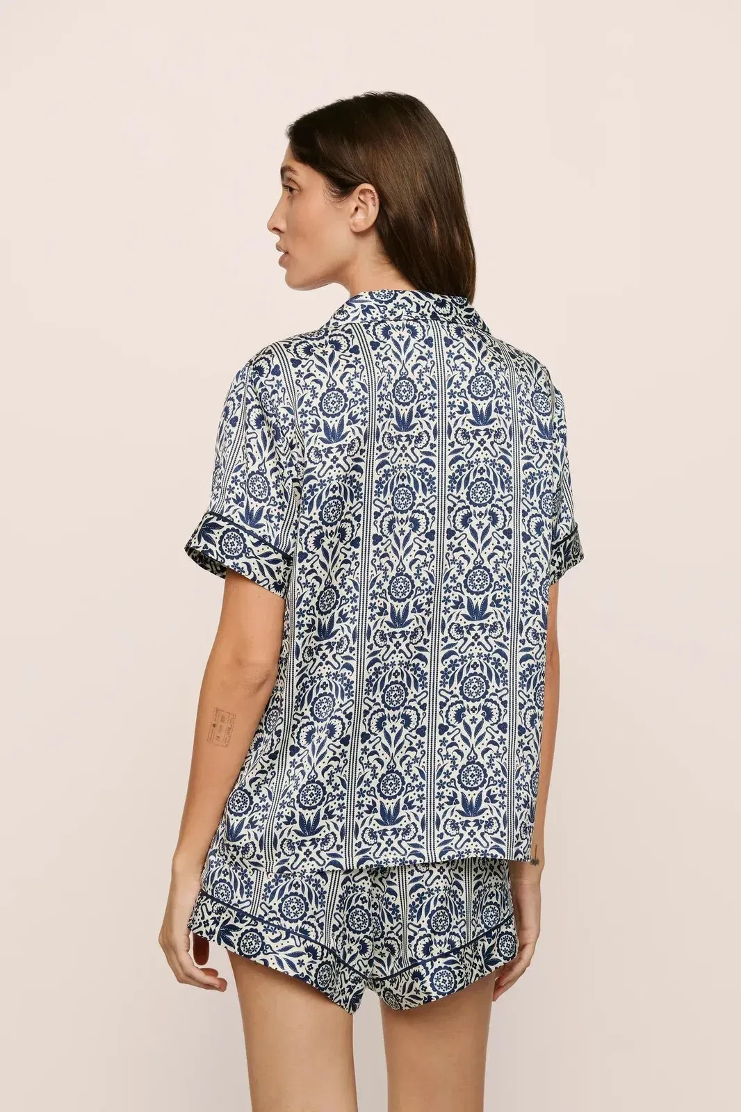 Eberjey x Casa Del Sol - Inez Washable Silk Printed Short PJ Set