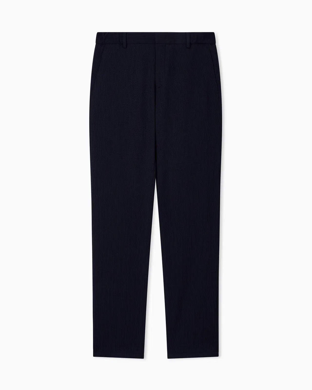 Emporio Armani 3D waffle-effect wool-jersey trousers