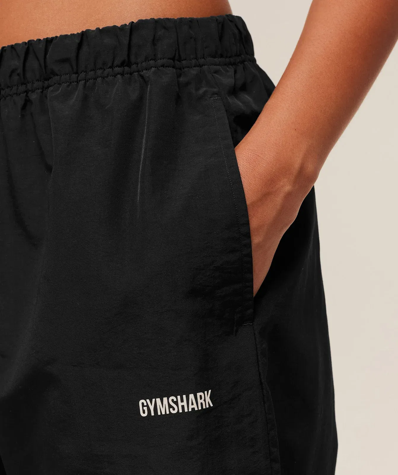 Women's Gymshark Woven Track Pants Black