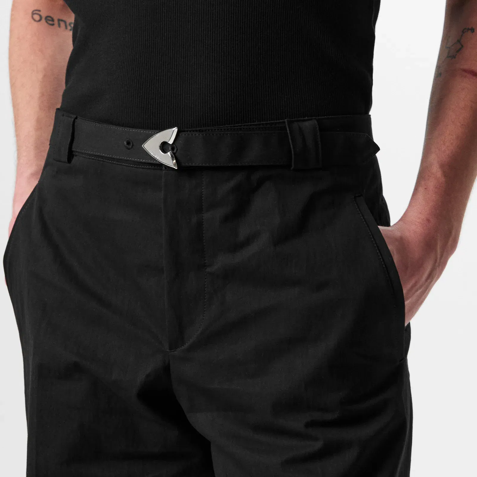 Buckle Tapered Trousers
