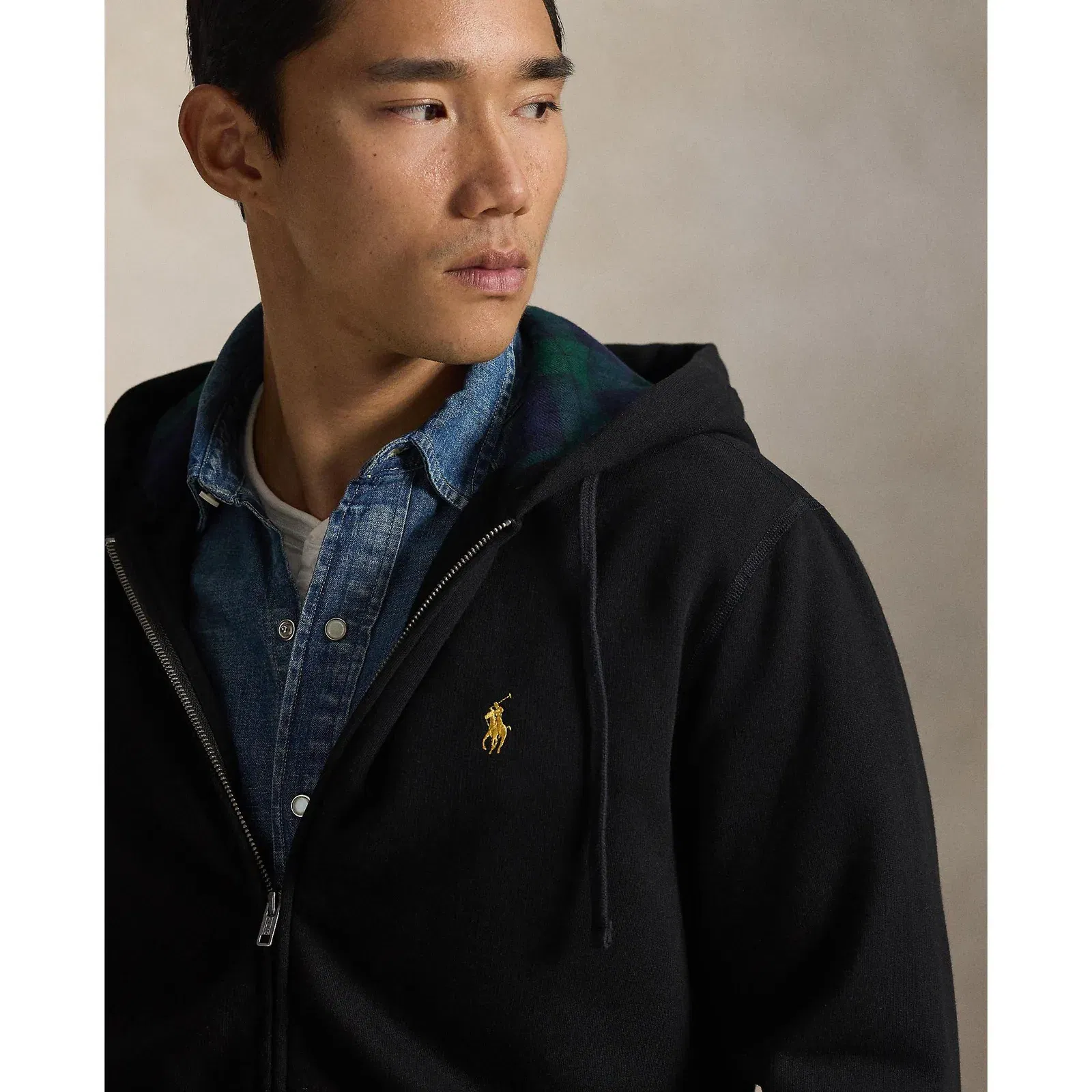 Gold Full-Zip Hoodie