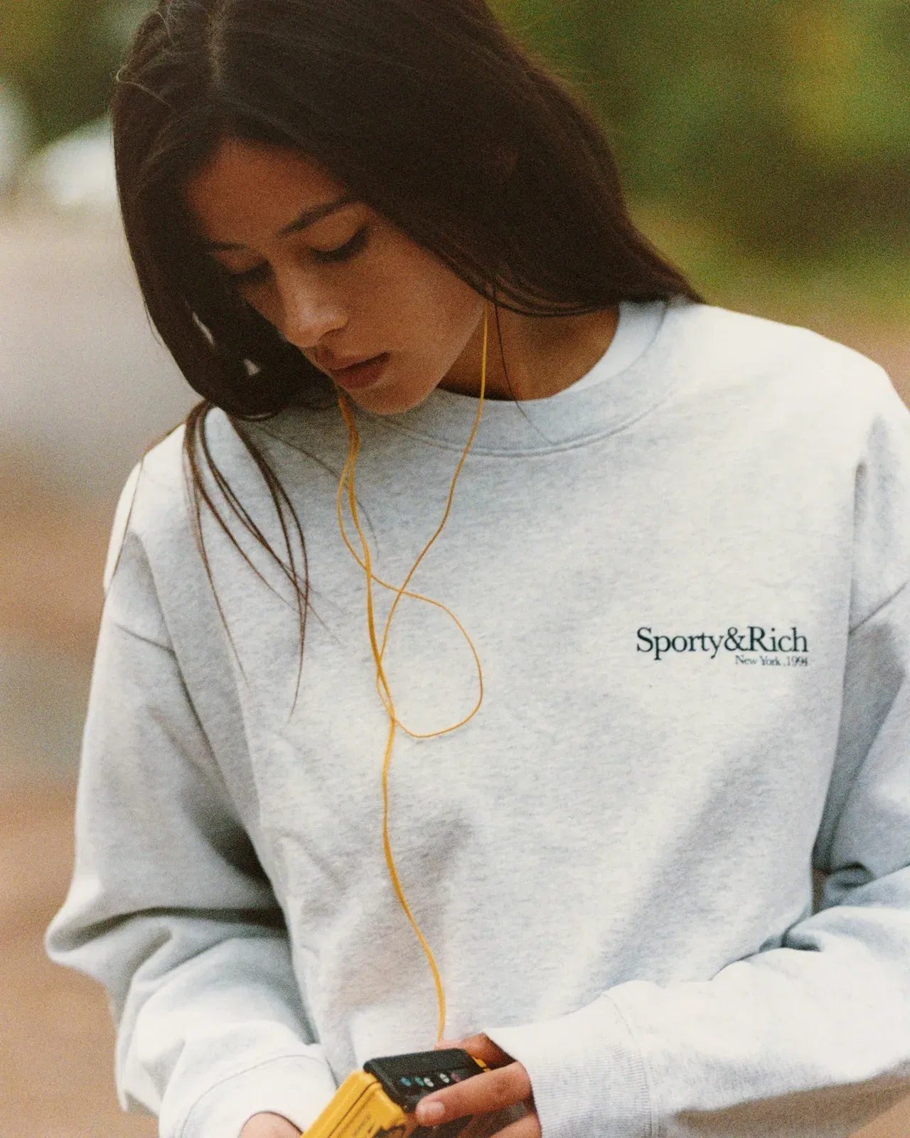 Run Club Crewneck - Heather Gray/Navy