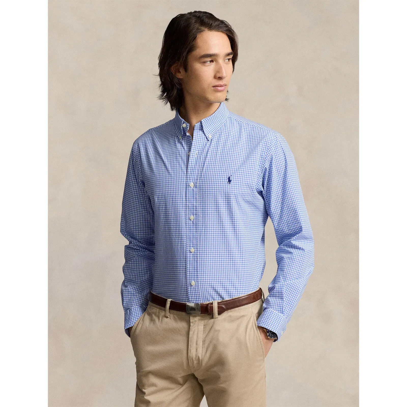 Gingham Poplin Slim Fit Shirt