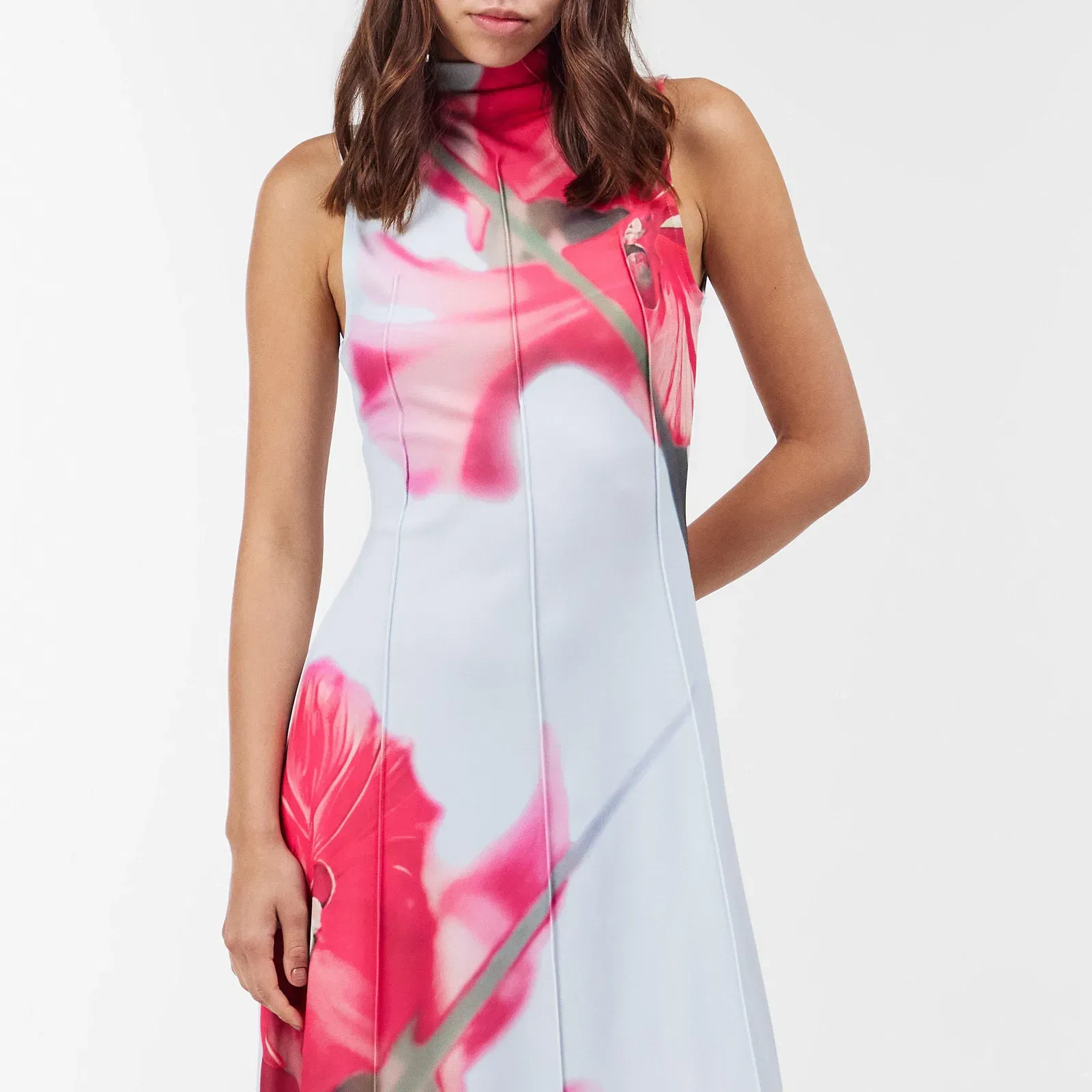 Mesh Midi Tea Dress