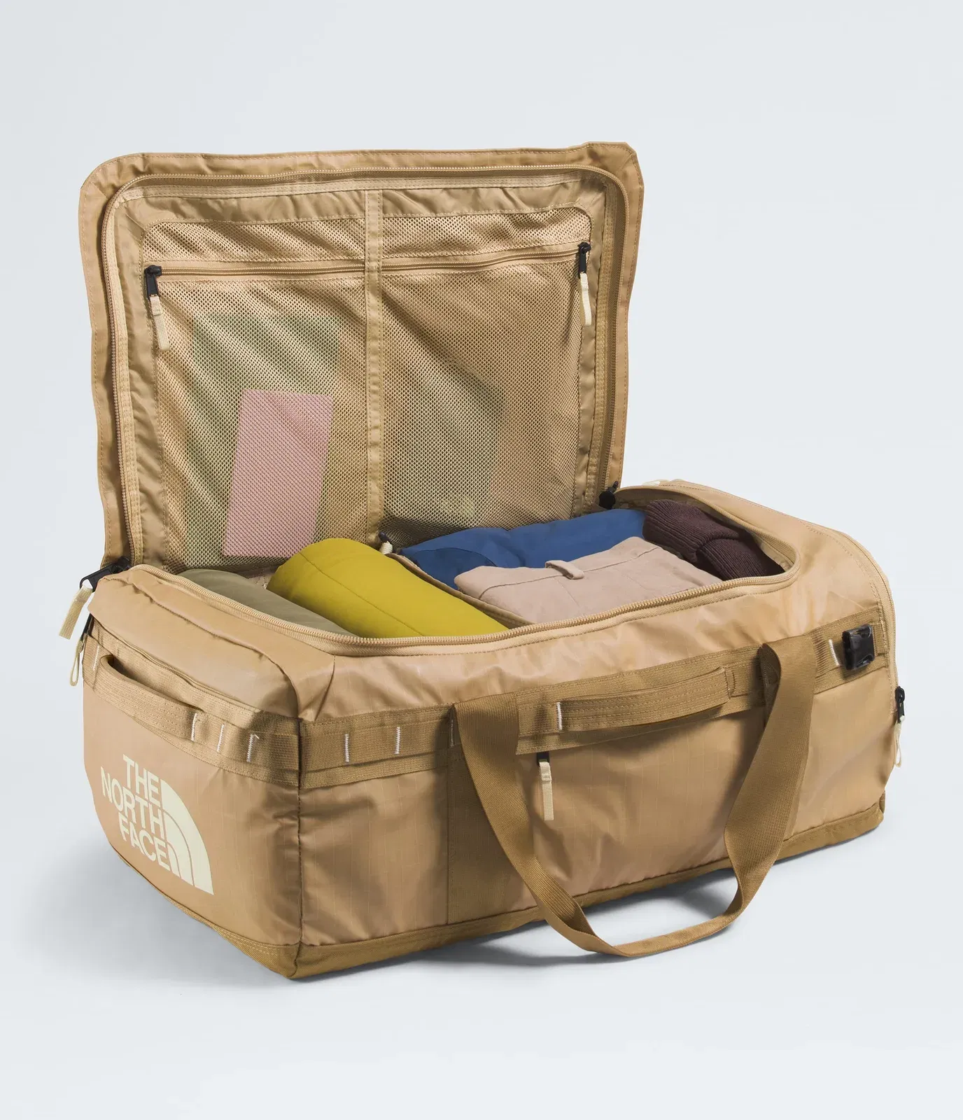 The North Face Base Camp™ Voyager Duffel—62L Khaki Stone-Utility Brown-Desert Stone