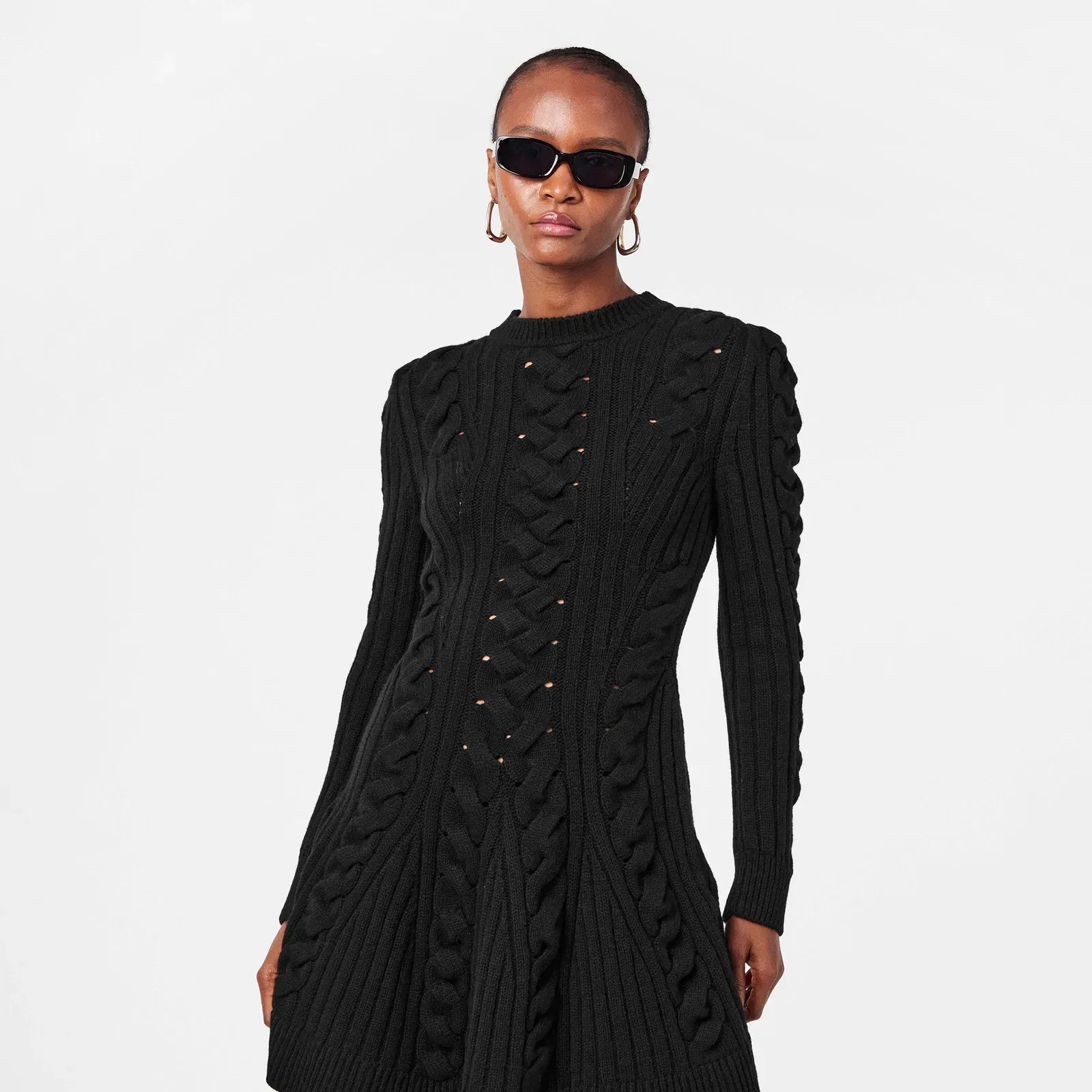 Alex Cable Knitted Jumper Dress