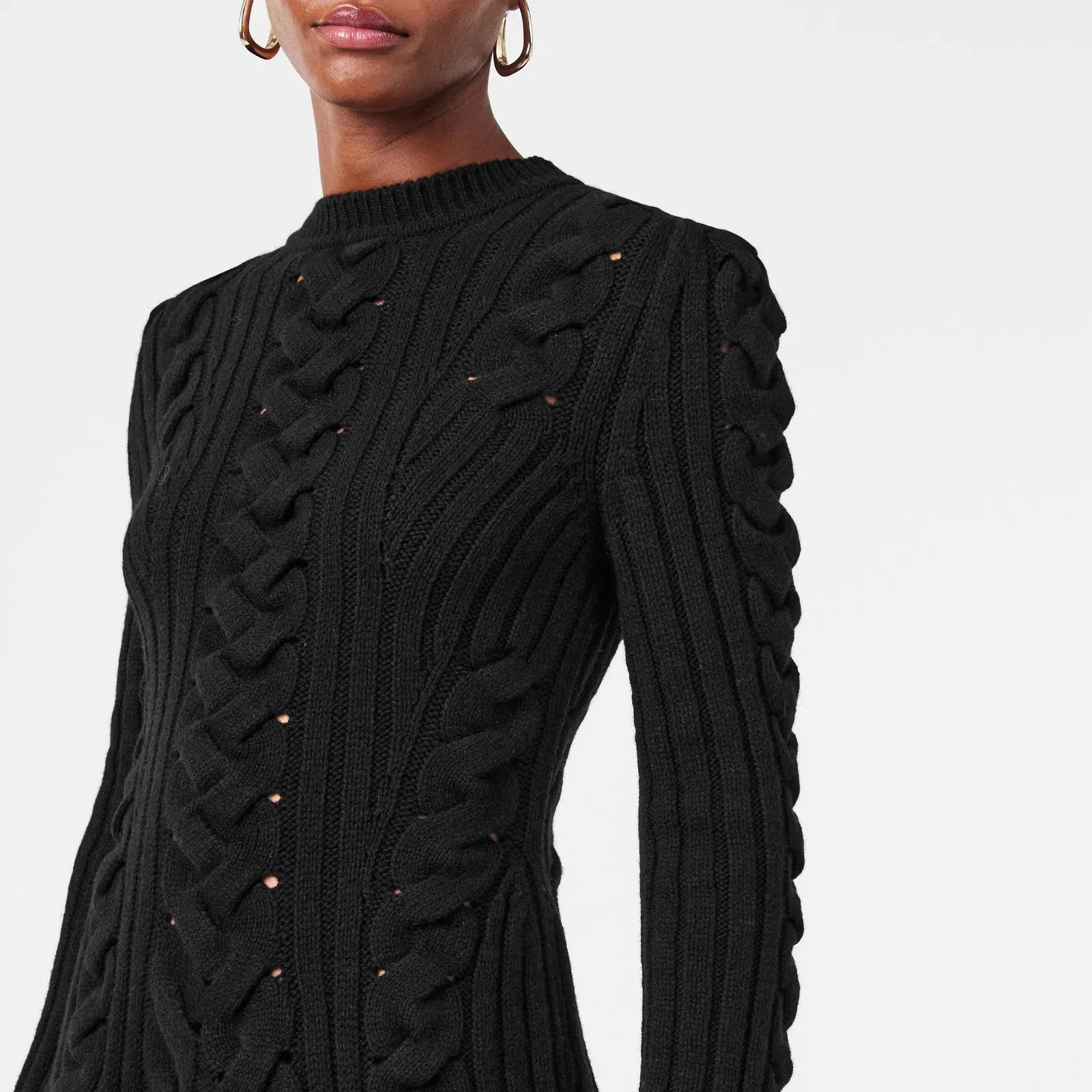 Alex Cable Knitted Jumper Dress