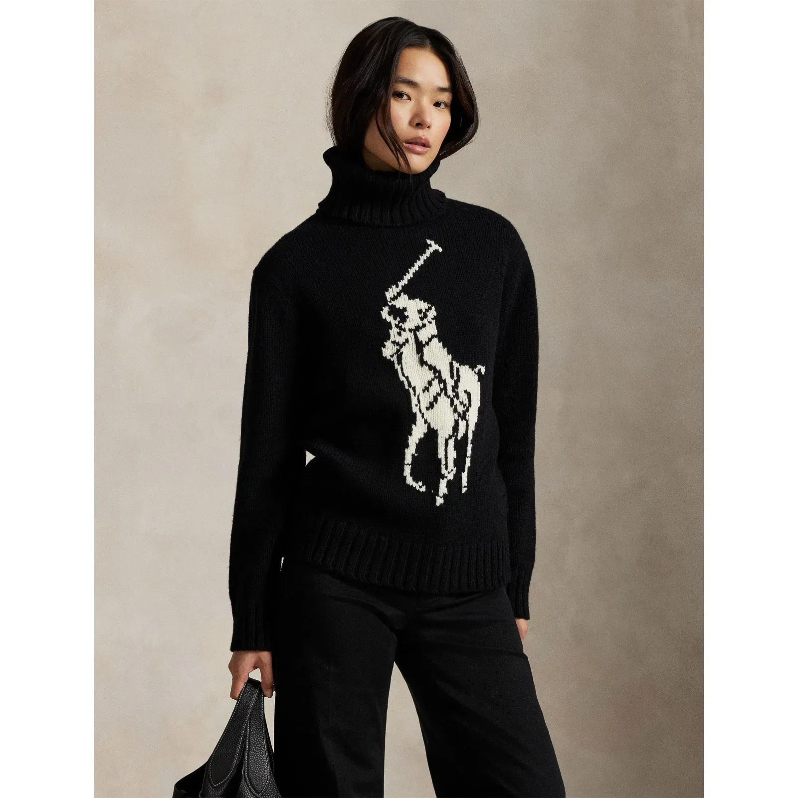 Pony Knitted Crew Neck Jumper