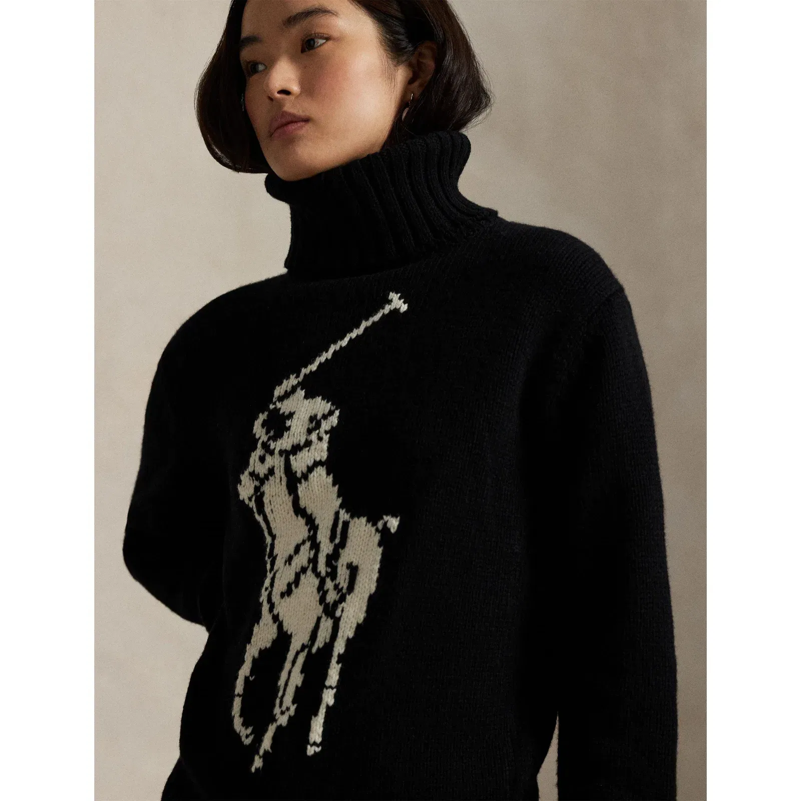 Pony Knitted Crew Neck Jumper