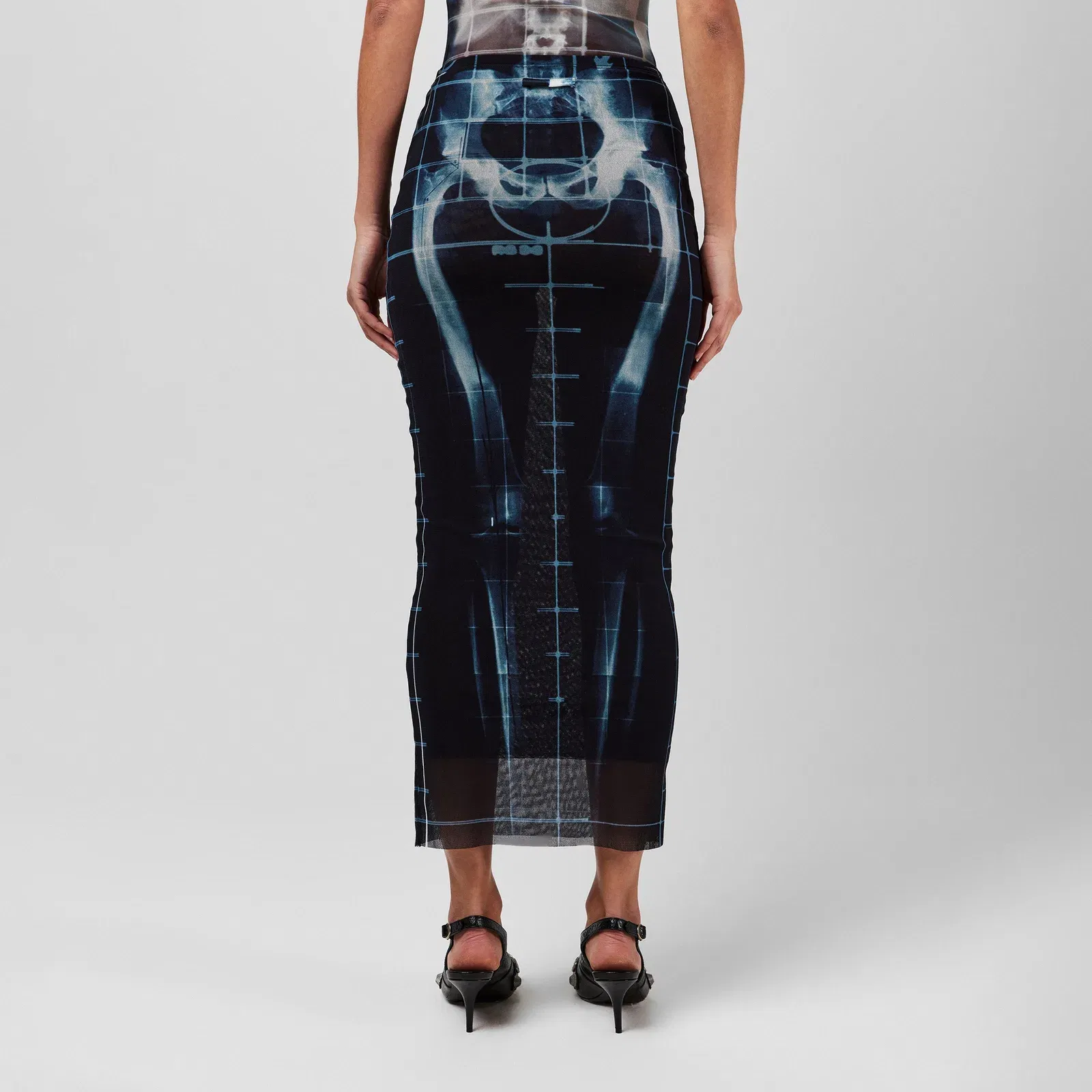 Skeleton High-Waisted Maxi Skirt