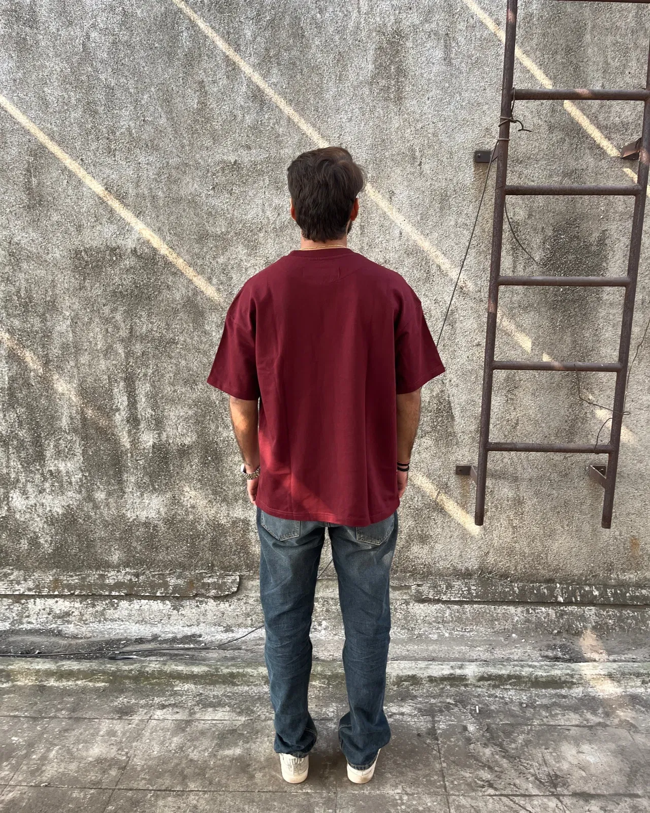 Burnout - Maroon Oversized T-shirt