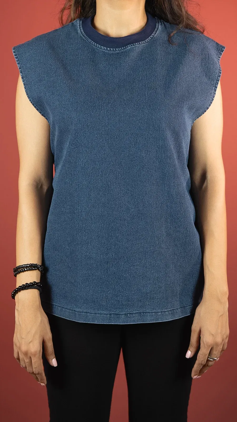 BLUE DENIM WOMEN'S TANK TOP