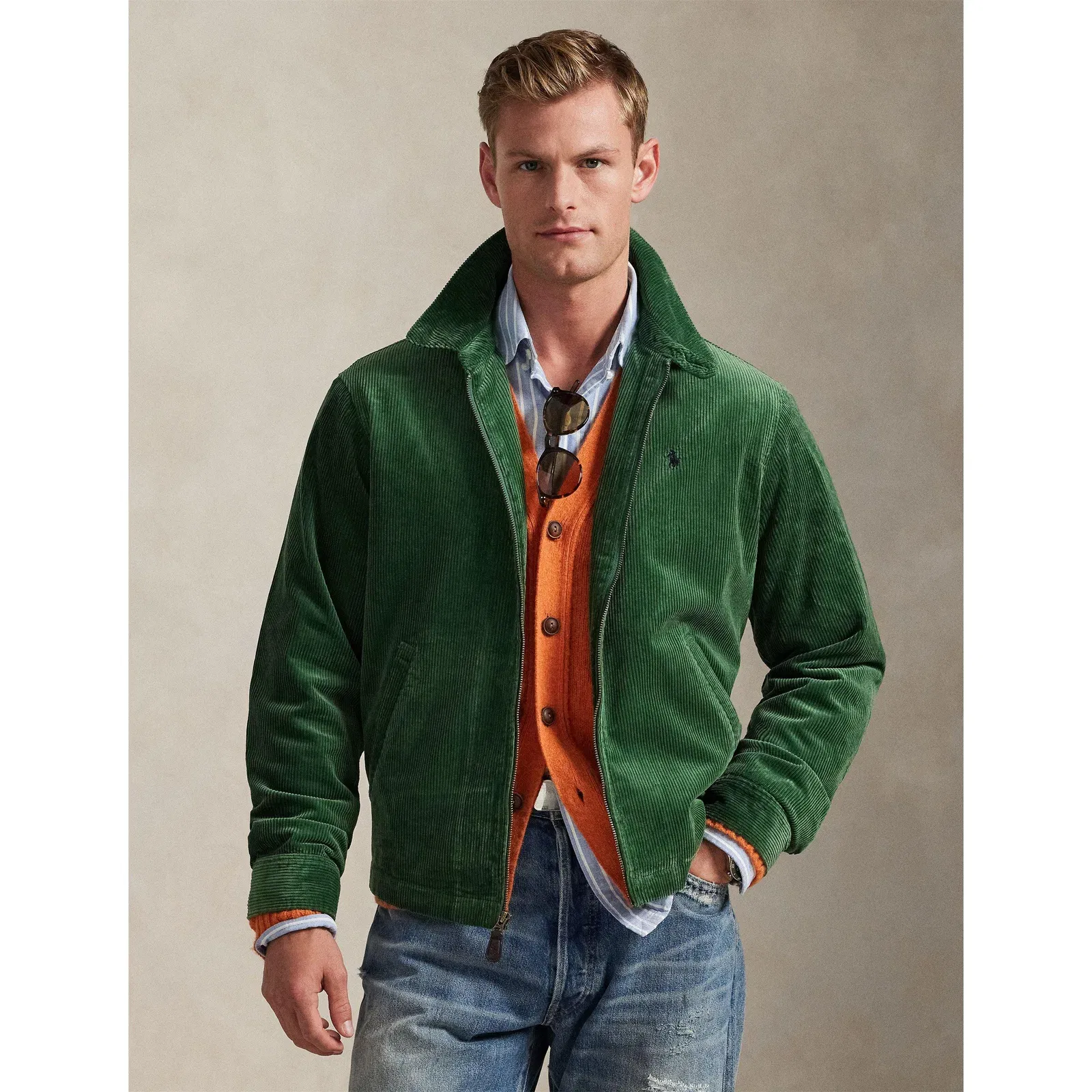 WaleCord Textured Weather-Resistant Windbreaker