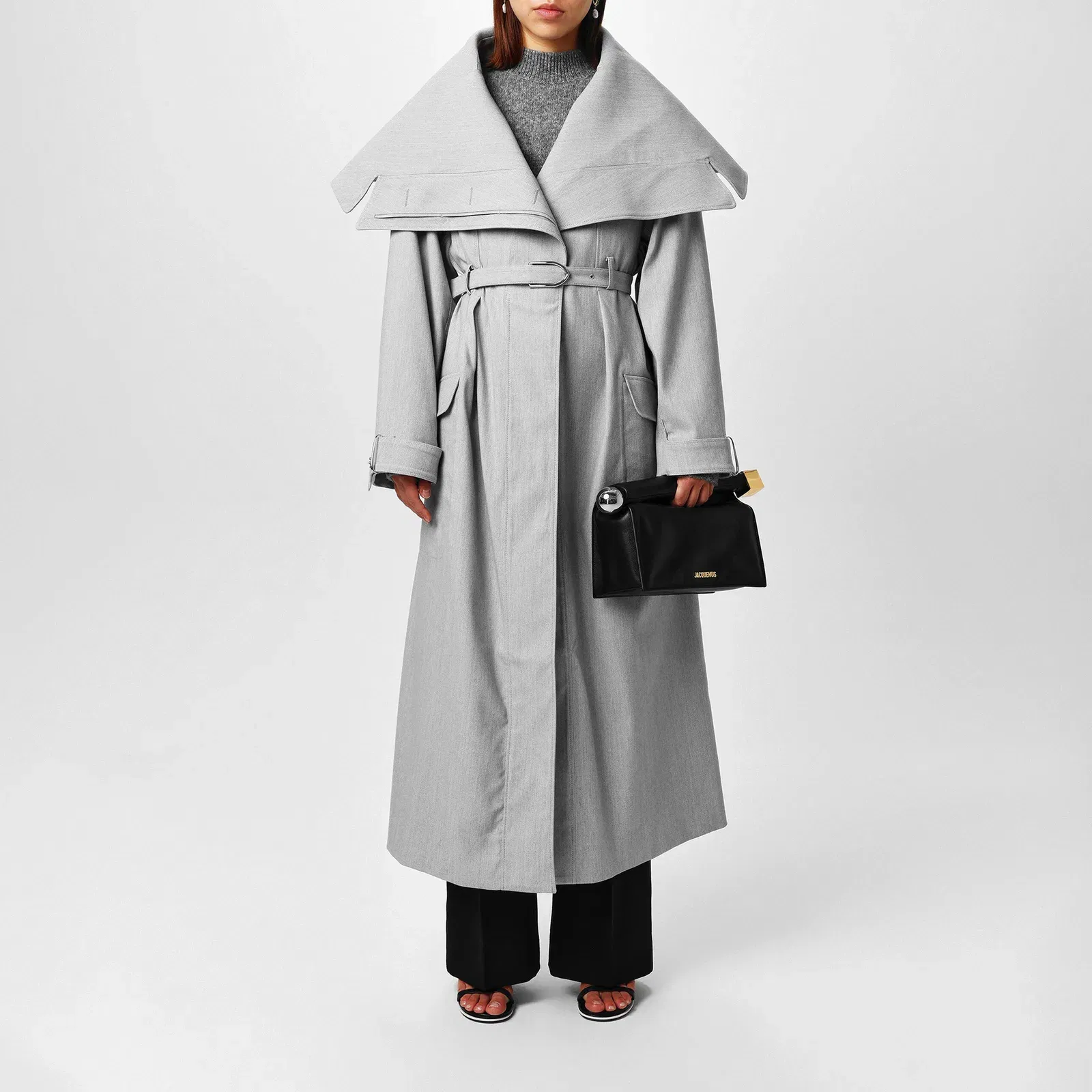 Le Caruso Long Sleeve Long Oversized Fit Trench Coat