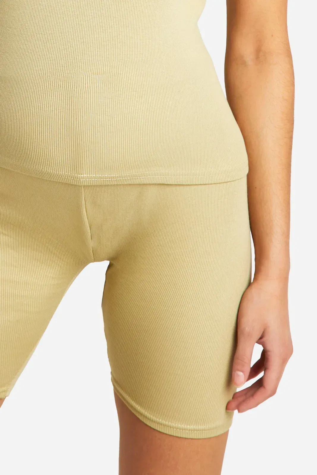 Maternity Ribbed High Waisted Cycling Shorts