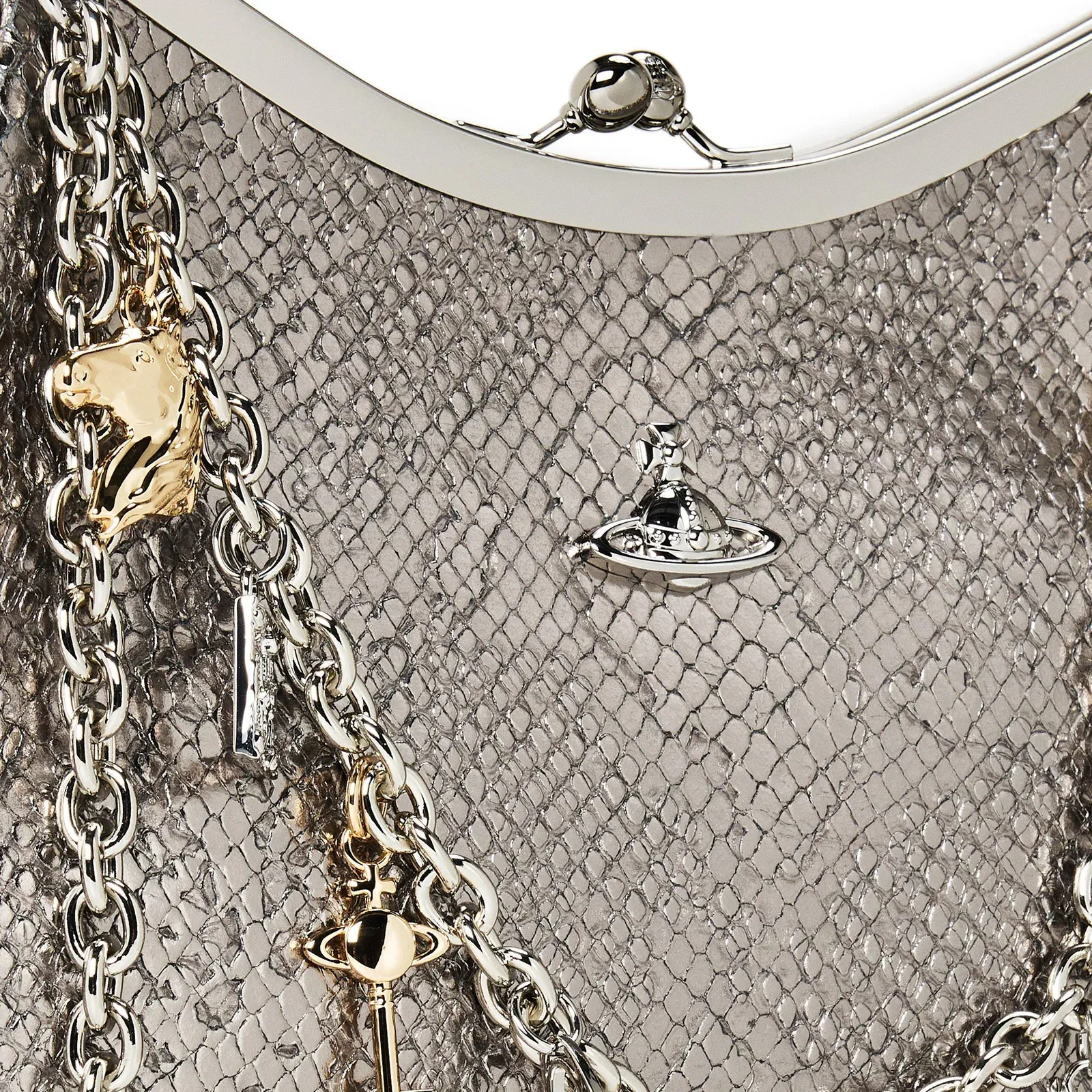 Charm Frame Shoulder Bag