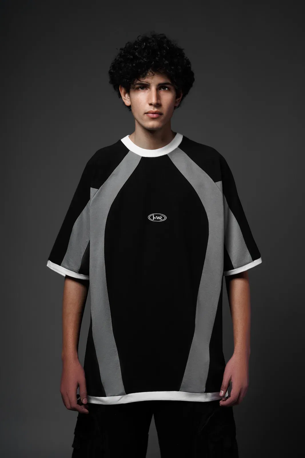 Panelled T-Shirt Black