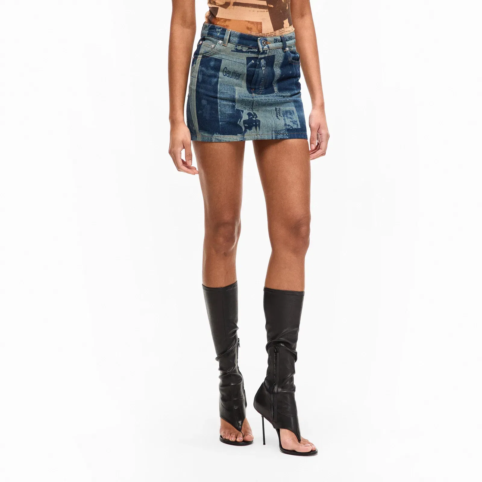JPG Newspaper Skirt Ld54