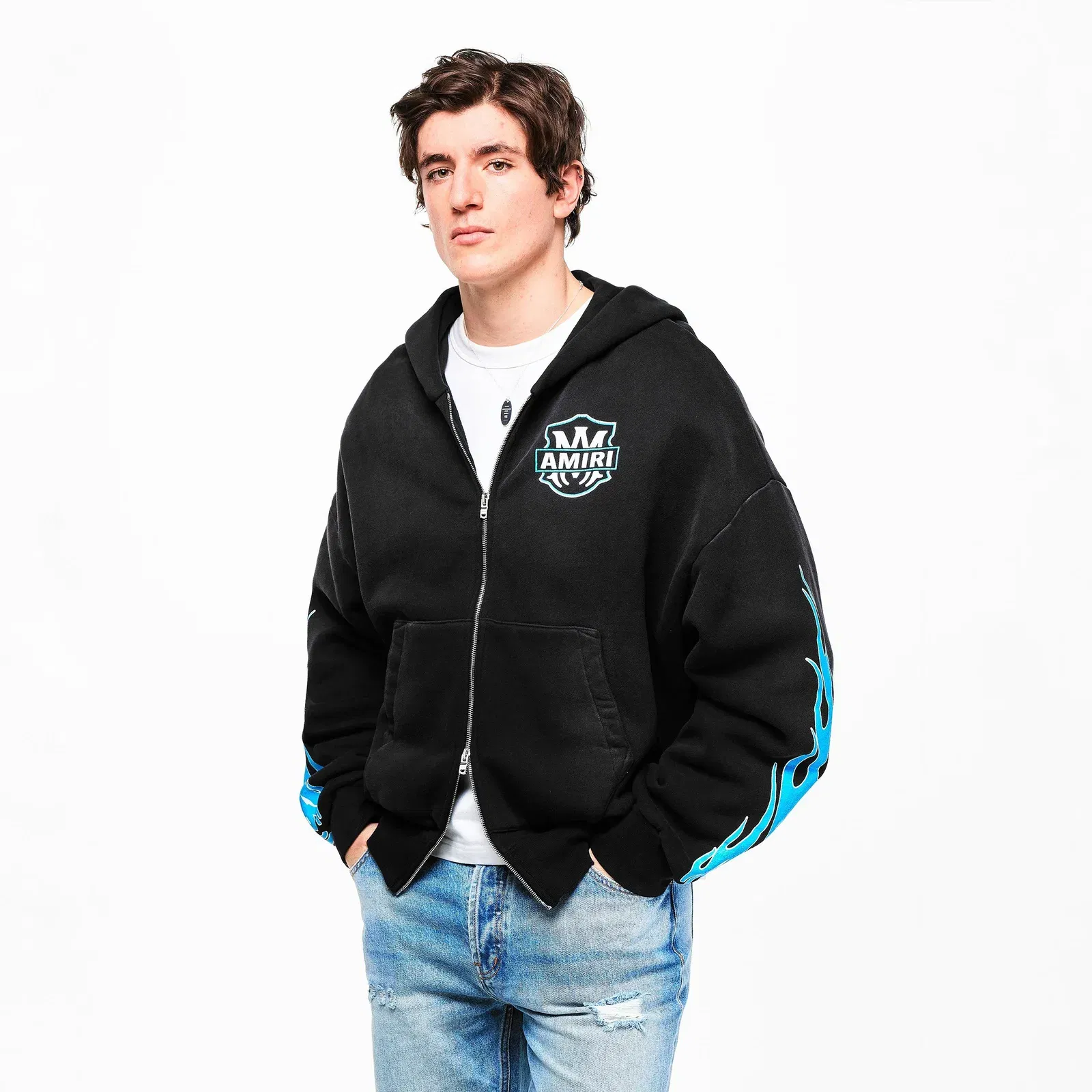 MA Flames Zip Hoodie