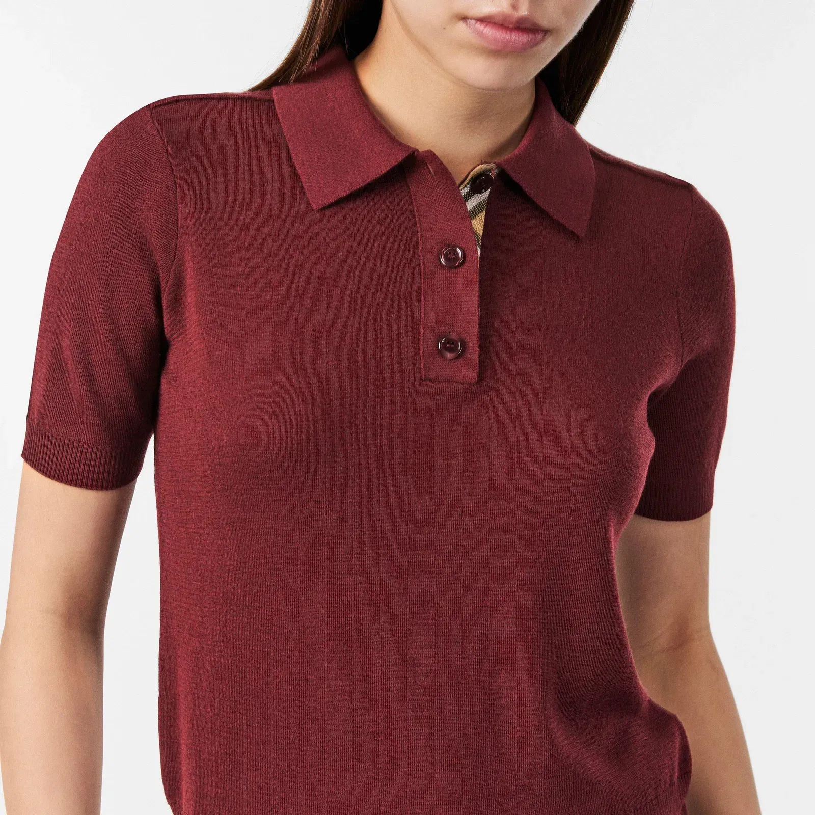 Check Short Sleeve Polo Shirt