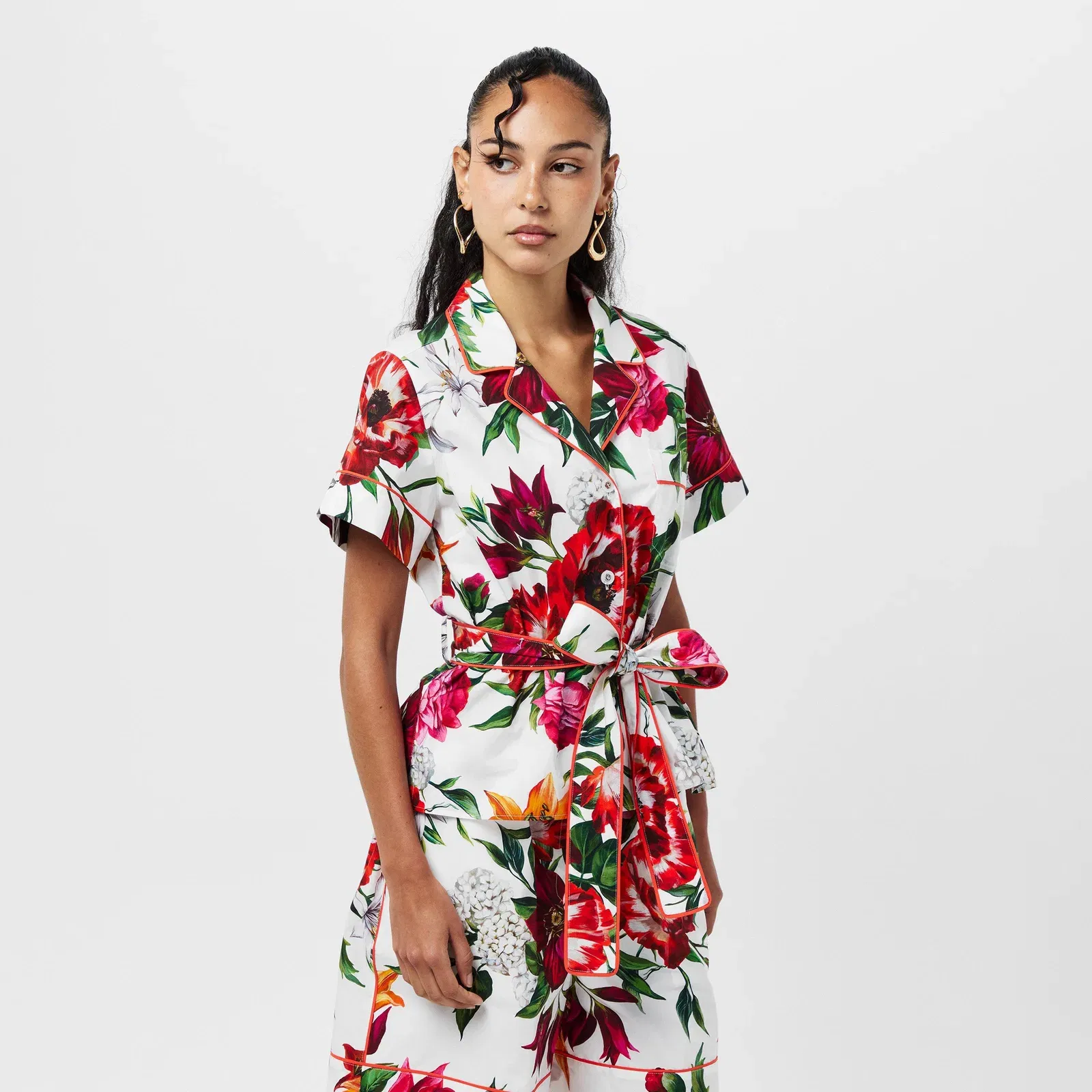 Patterned Short Sleeve Shirt
