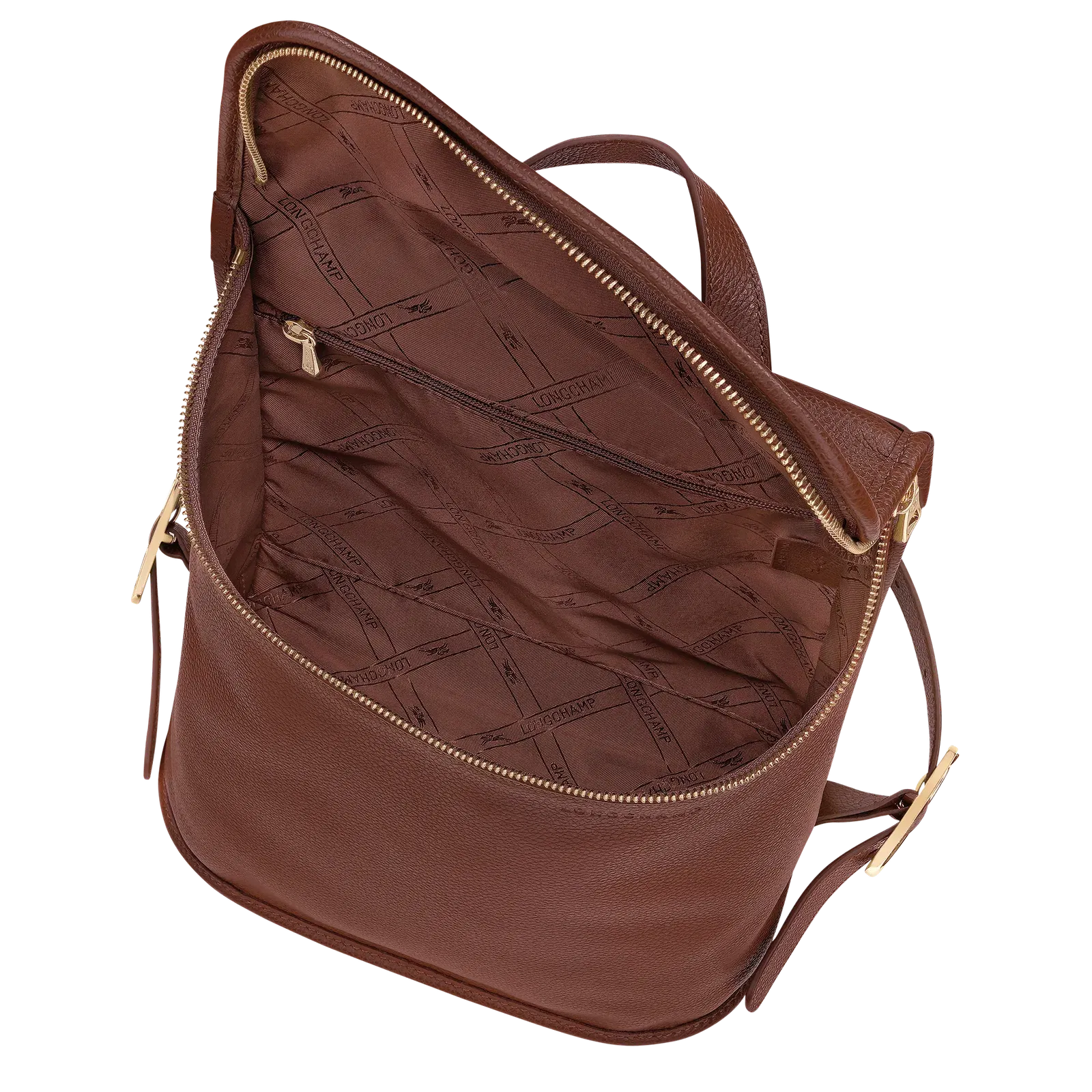 Longchamp Le Foulonné M Backpack Coffee