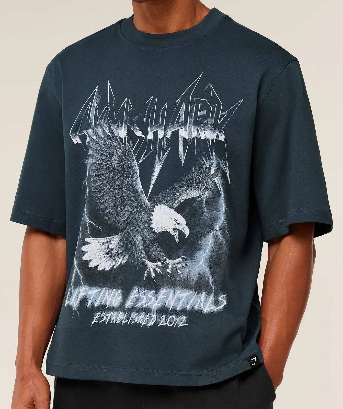 Gymshark Eagle Band Style Graphic T-Shirt - GS Stealth Blue