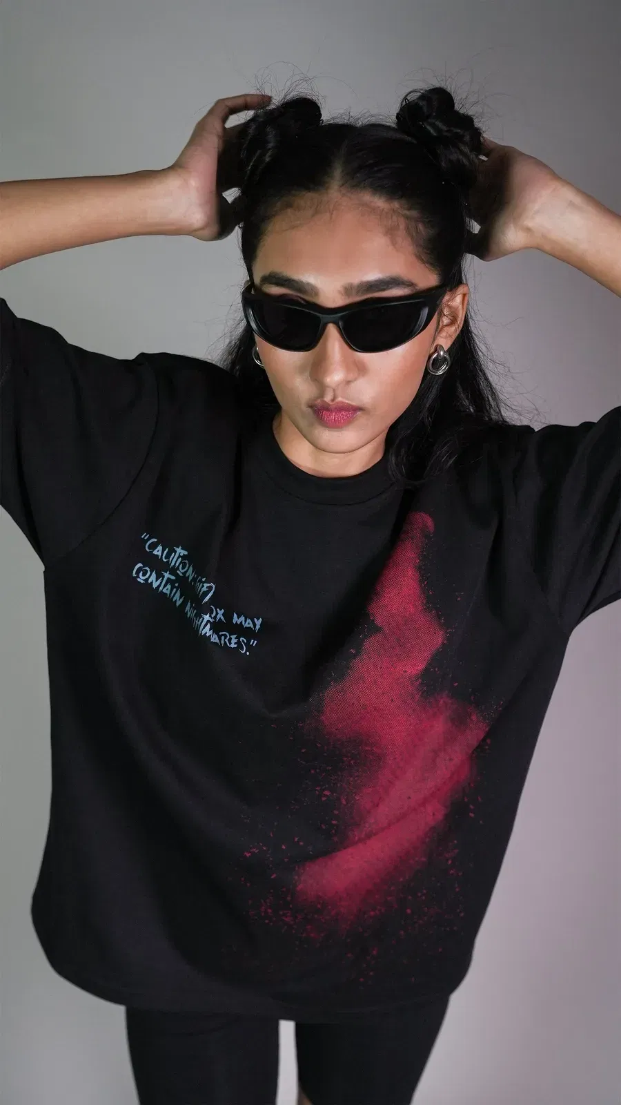 DARK SECRET BLACK WOMEN’S OVERSIZED T-SHIRT