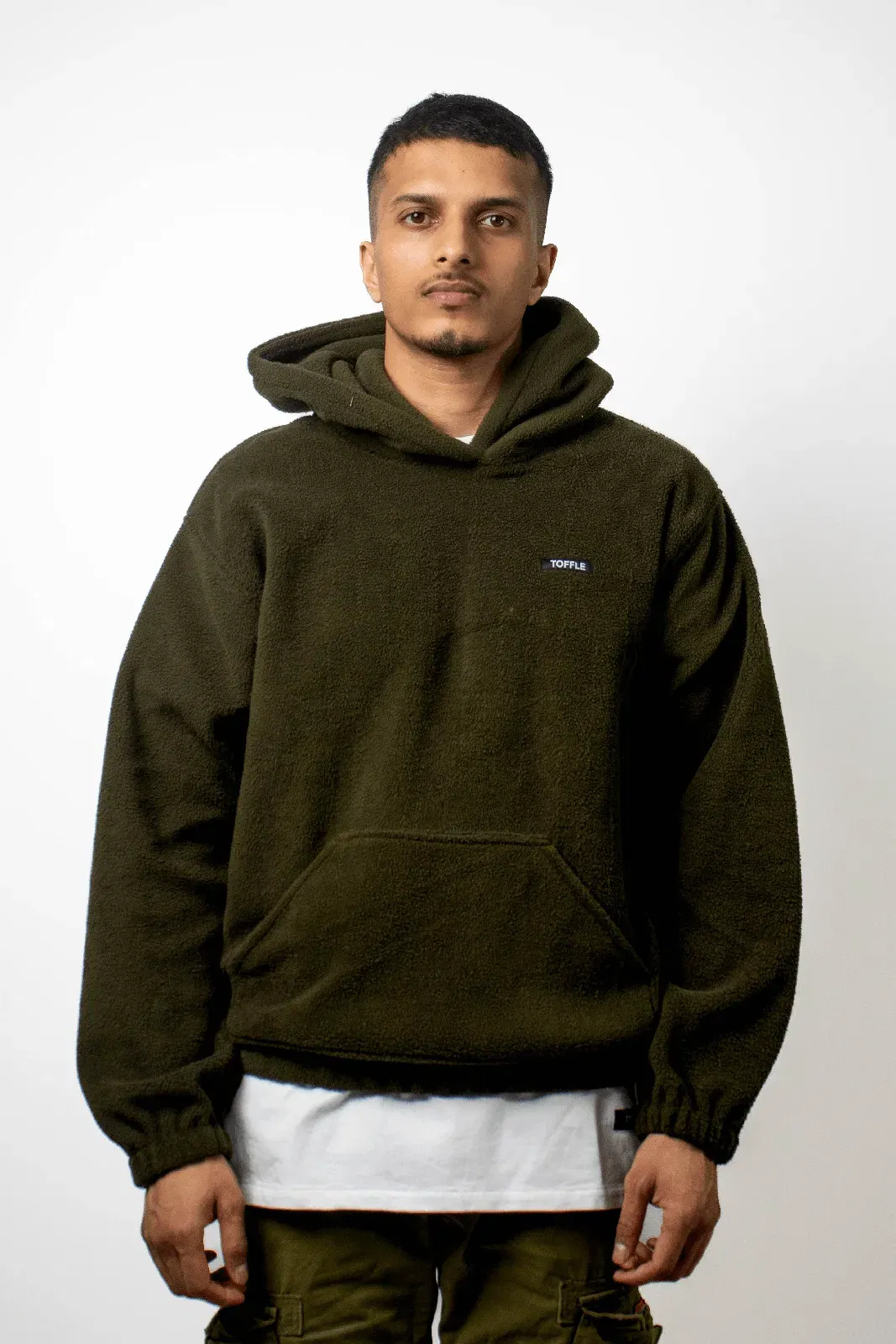 Olive Polar Fleece Hoodie