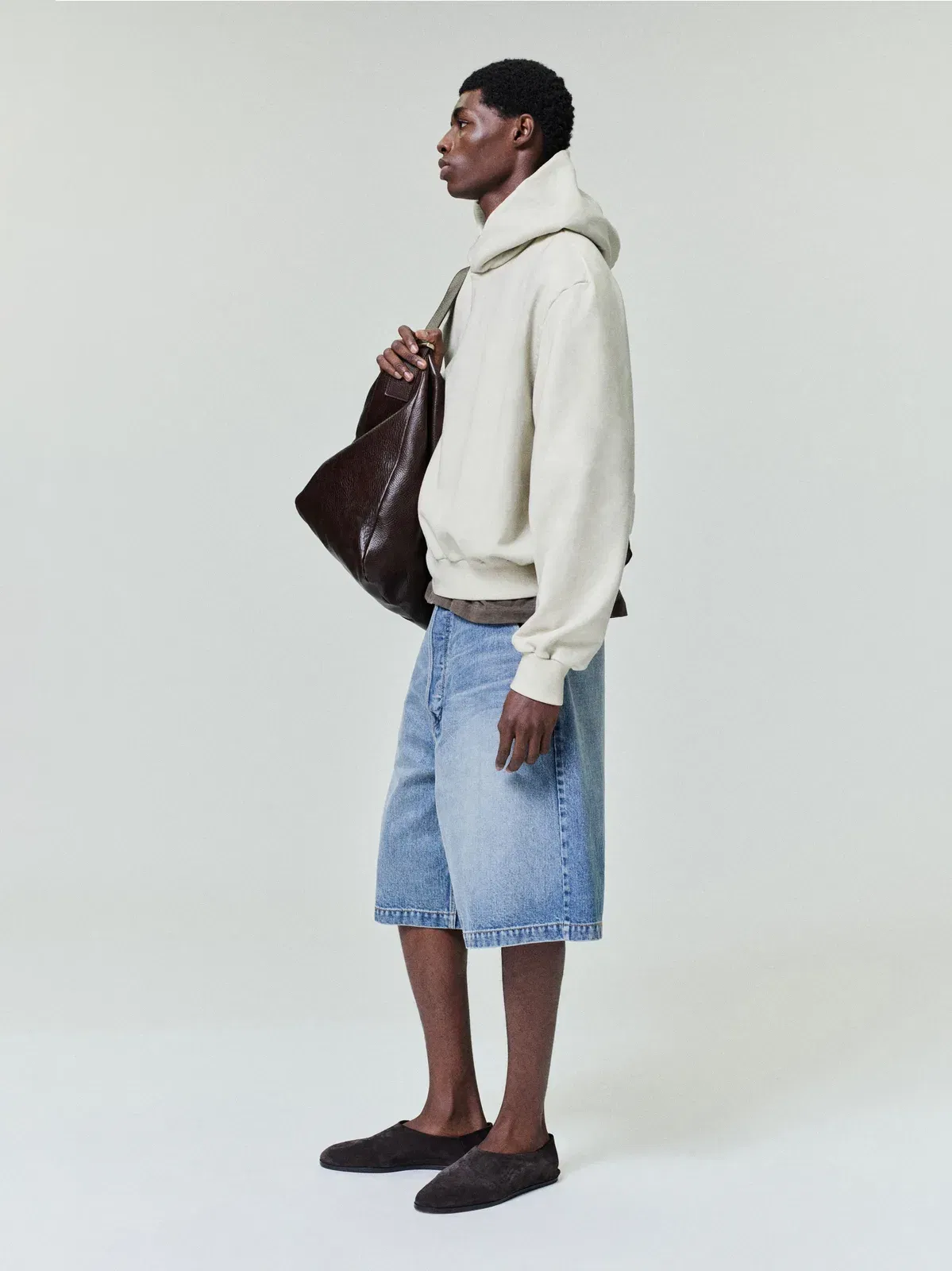 Essentials Classic Half Raglan Hoodie Dirty Ivory