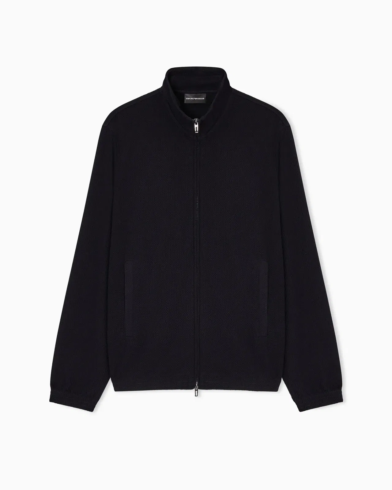 Emporio Armani Travel Essential full-zip embossed effect jersey sweatshirt