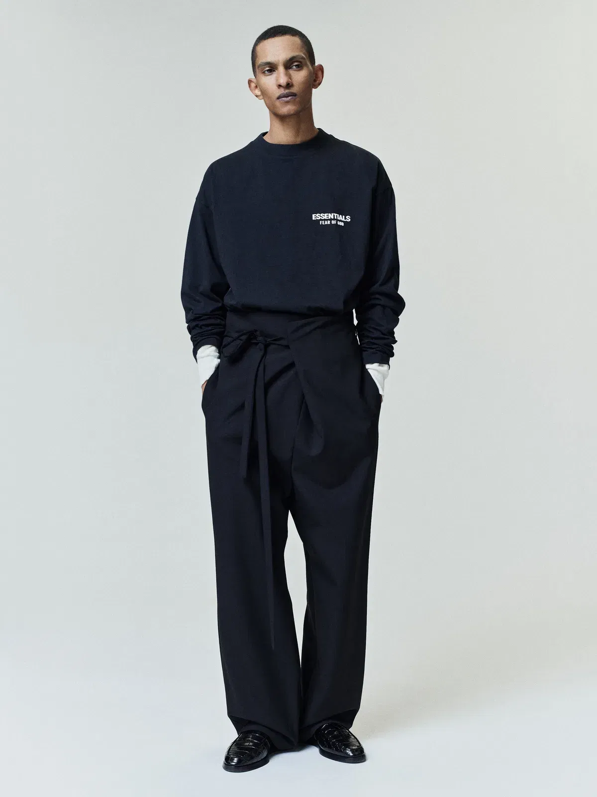Essentials Essentials Ss26 Classic Long Sleeve T-Shirt Vintage Black / White