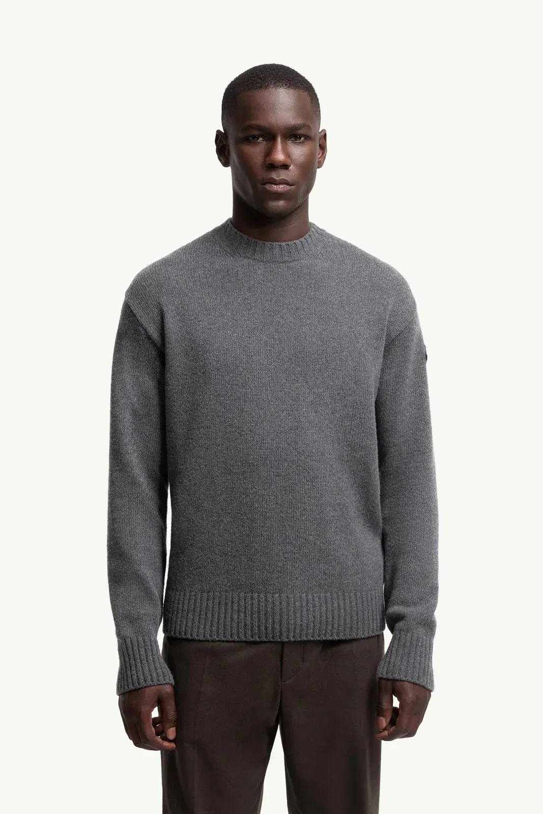 Moncler Wool & Cashmere Blend Sweater Dark Grey Dark Grey
