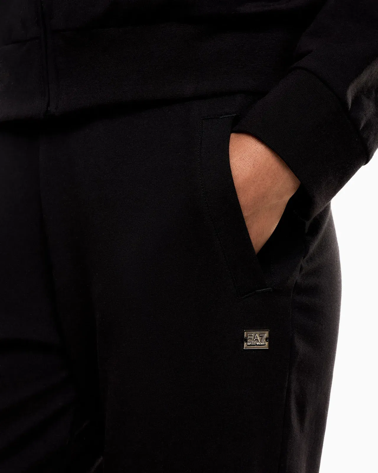 EA7 Cotton stretch suit with zip and metal logo Core Lady