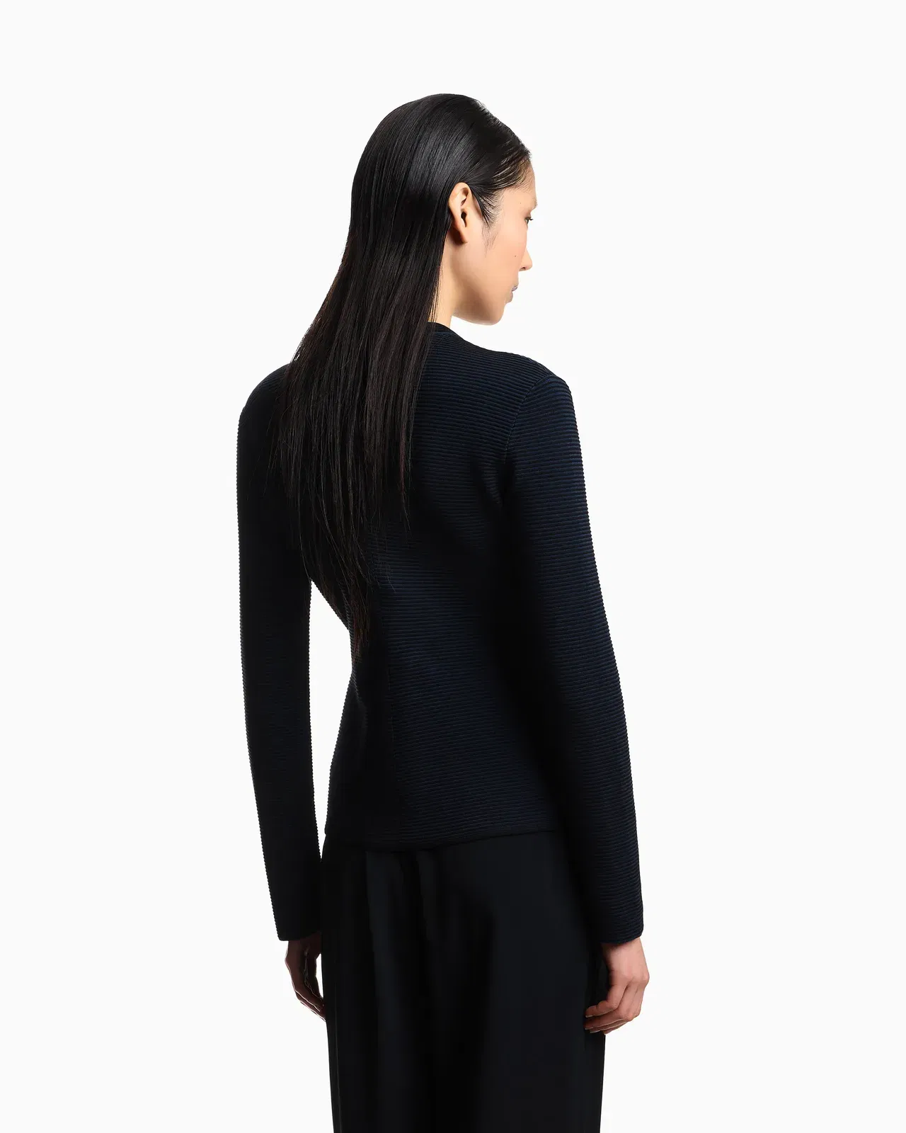 Emporio Armani ottoman fabric jacket with off-centre closure