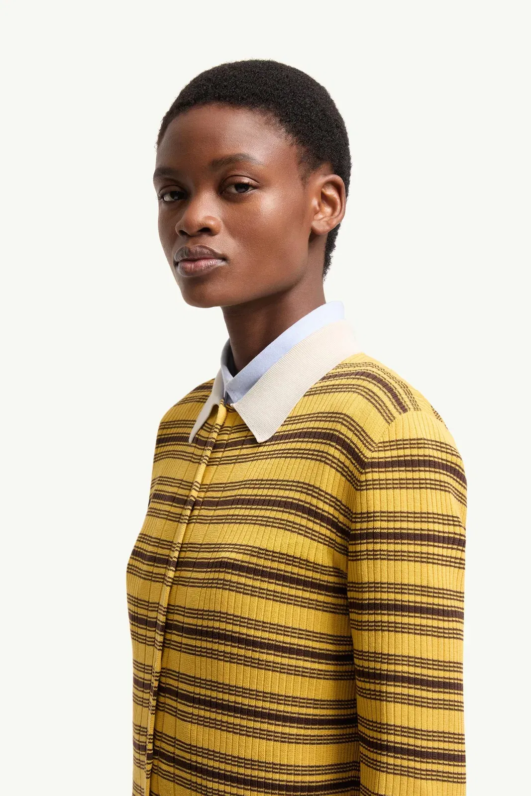 Moncler Cotton Crêpe Polo Shirt Dark Yellow & Brown Dark Yellow & Brown