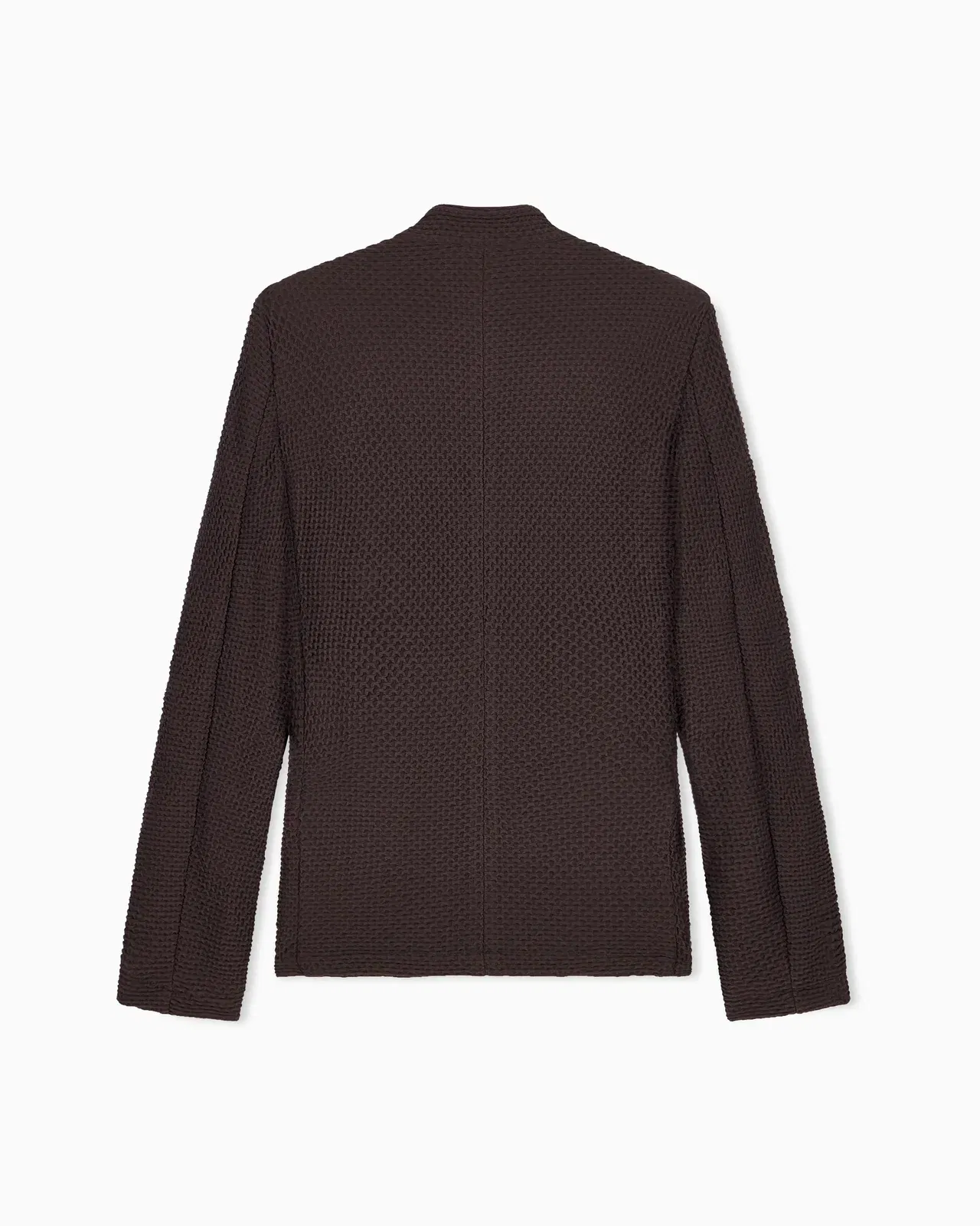 Emporio Armani Jacket with off-centre fastening in embossed two-way stretch jersey