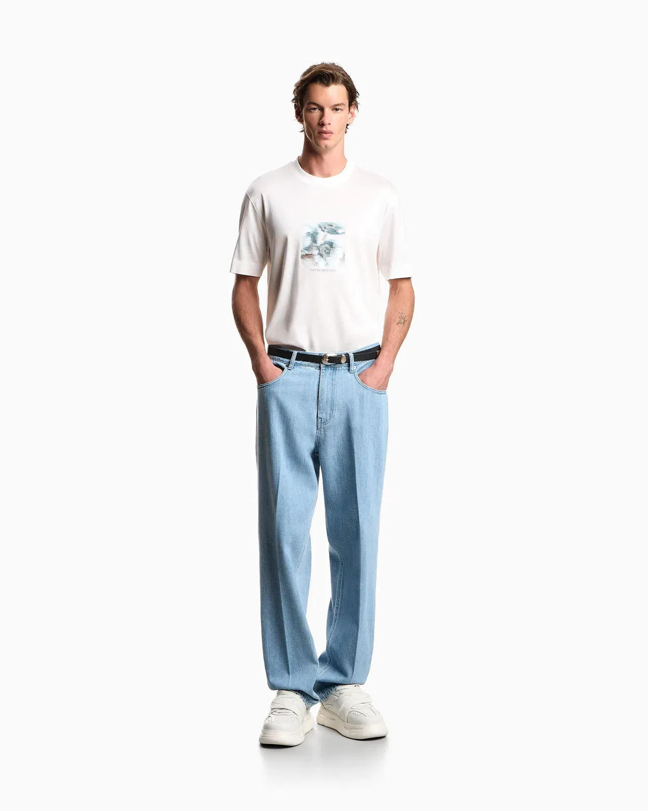 Emporio Armani J73 loose fit jeans in Lyocell blend denim