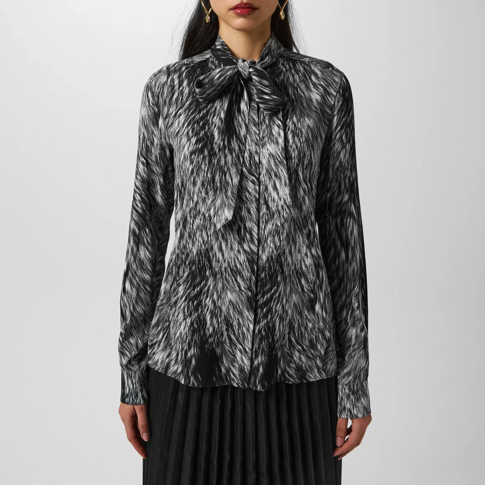 Animal-Print Blouse