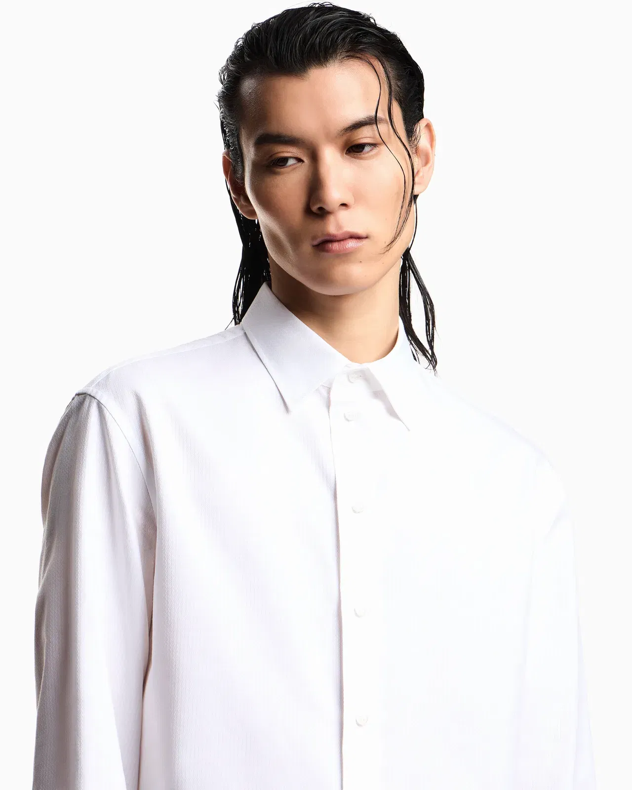 Emporio Armani Micro-textured fabric shirt