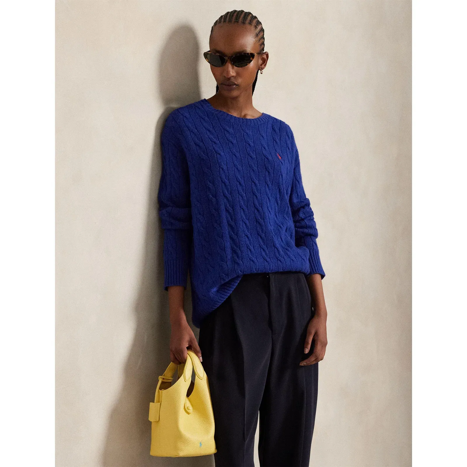 Cable Knit Oversized Crew Neck Jumper