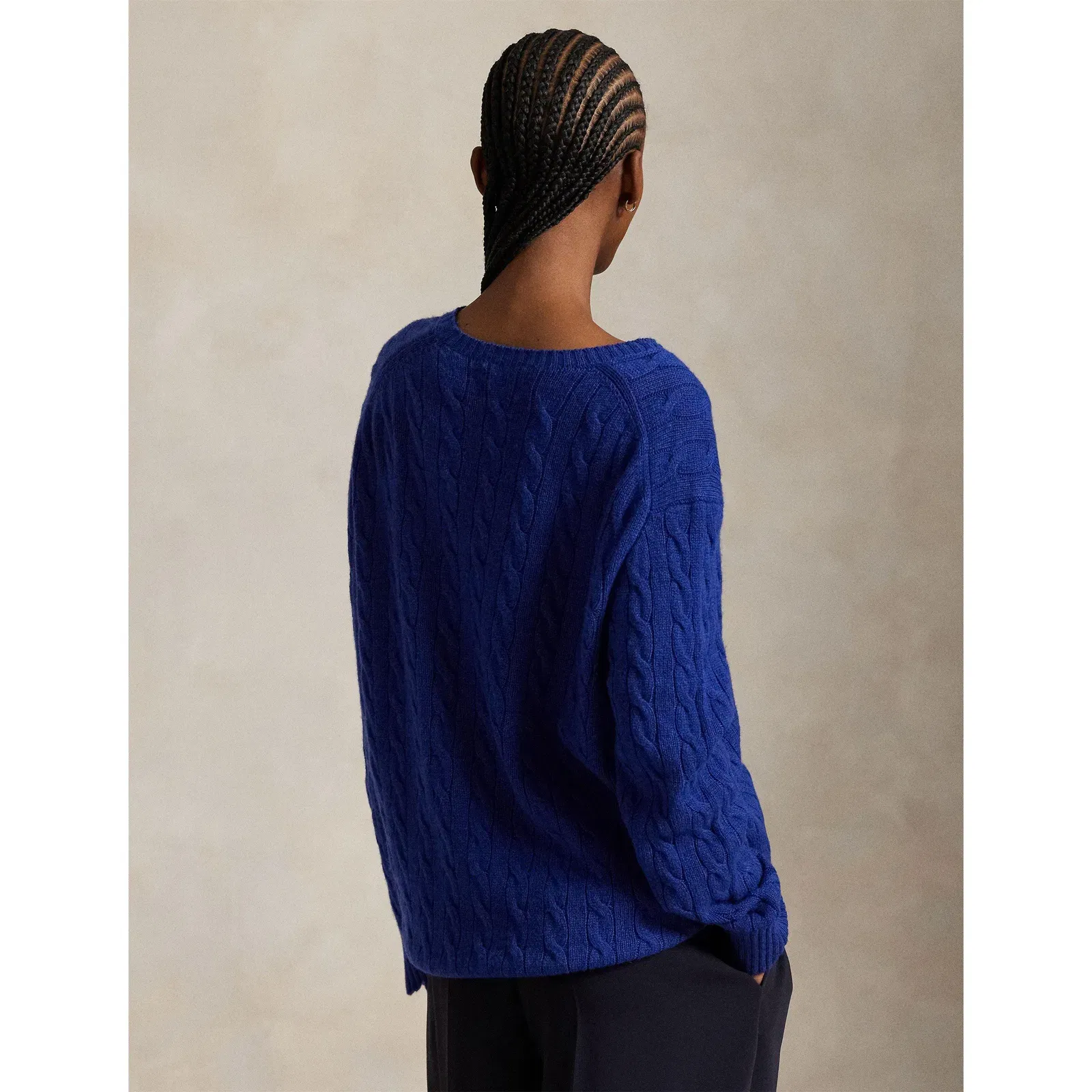 Cable Knit Oversized Crew Neck Jumper