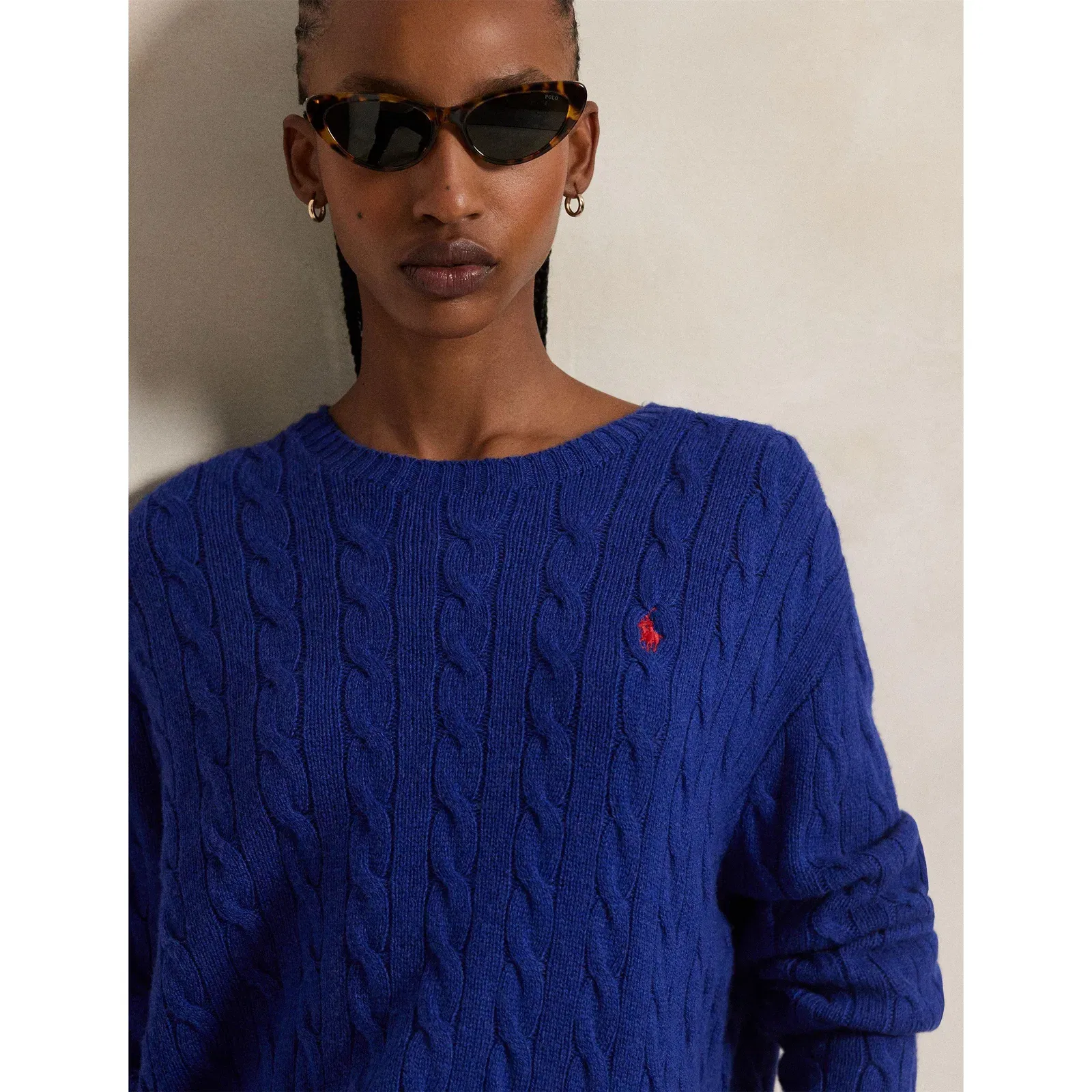 Cable Knit Oversized Crew Neck Jumper