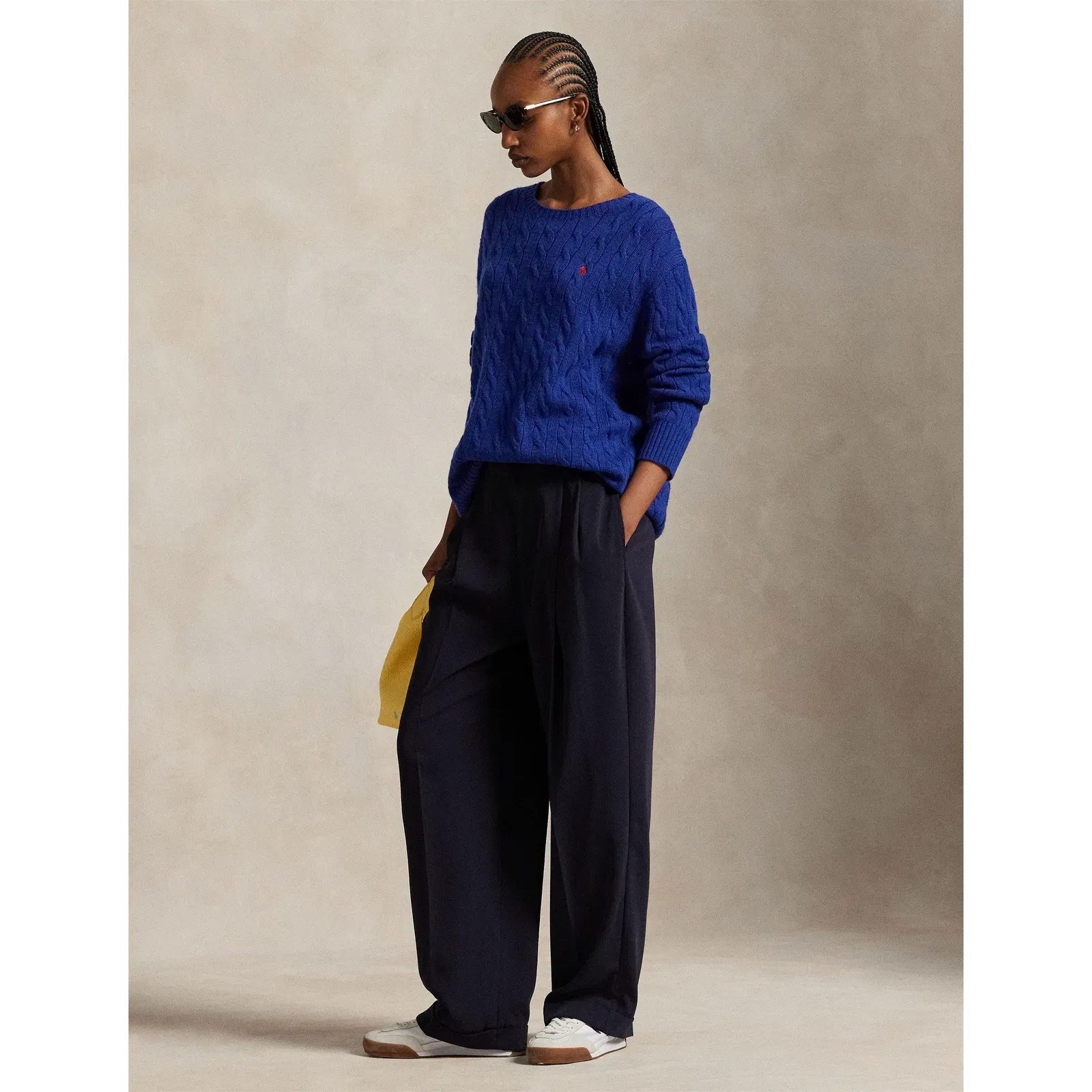 Cable Knit Oversized Crew Neck Jumper